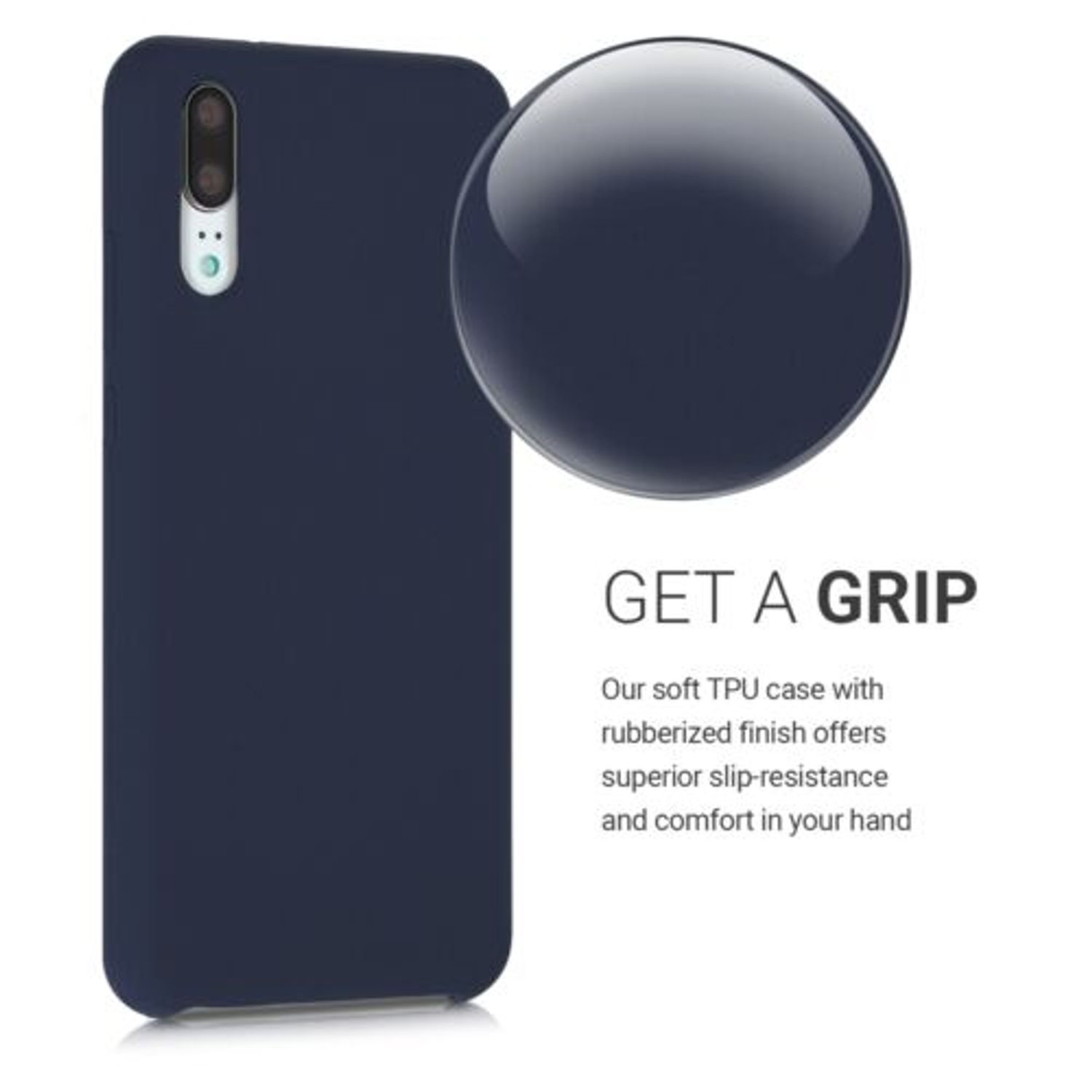Husa pentru Huawei P20, Silicon, Albastru, 45689.53 fotografia produsului View 4 L