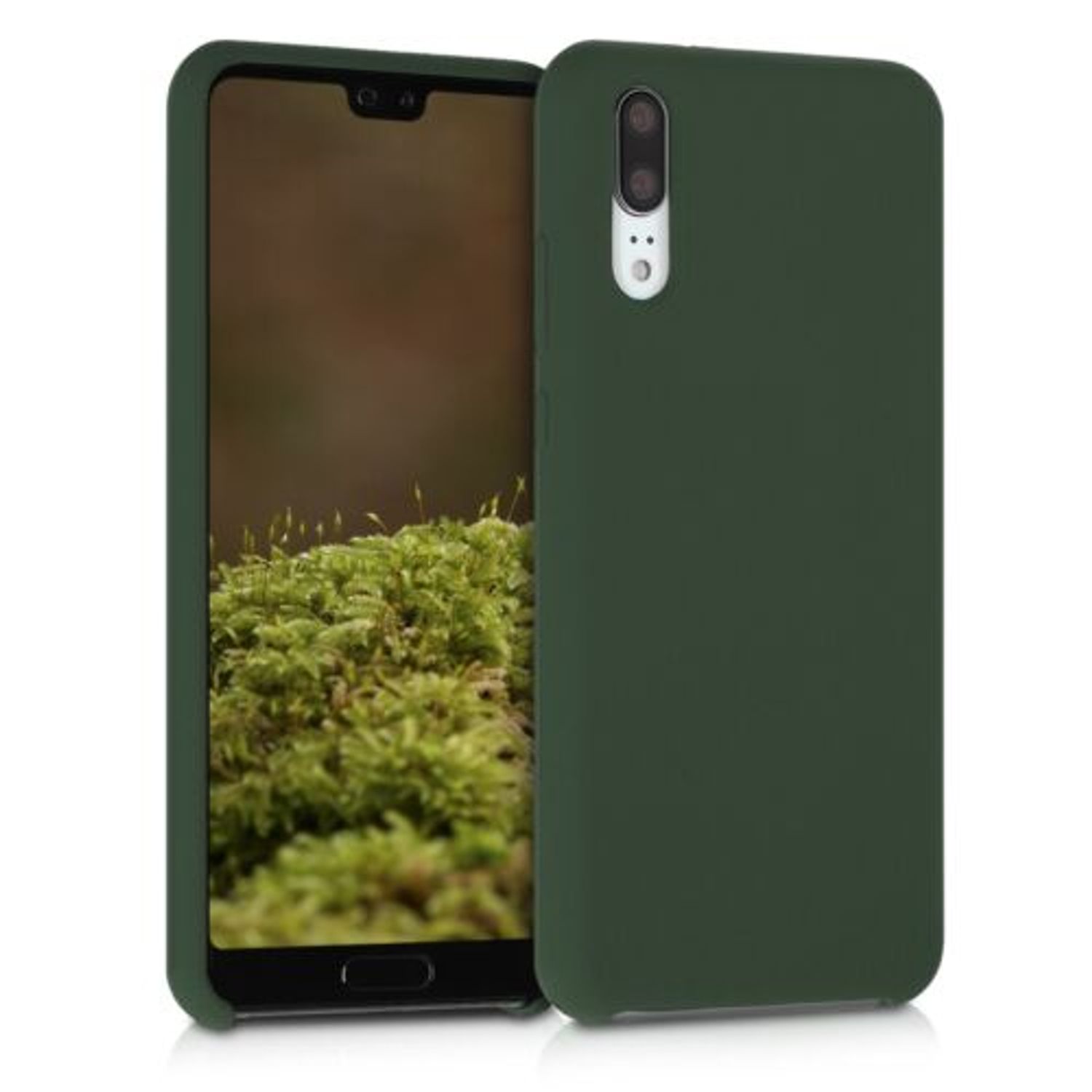 Husa pentru Huawei P20, Silicon, Verde, 45689.80 fotografia produsului