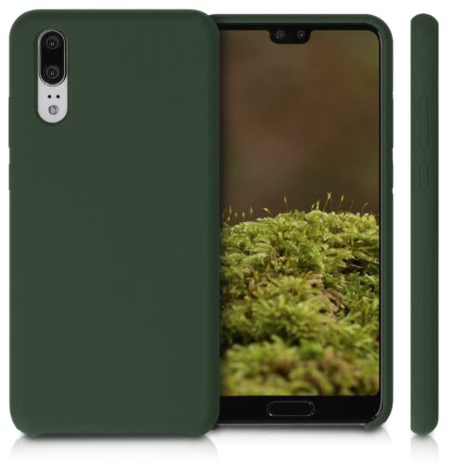 Husa pentru Huawei P20, Silicon, Verde, 45689.80 fotografia produsului View 2 L