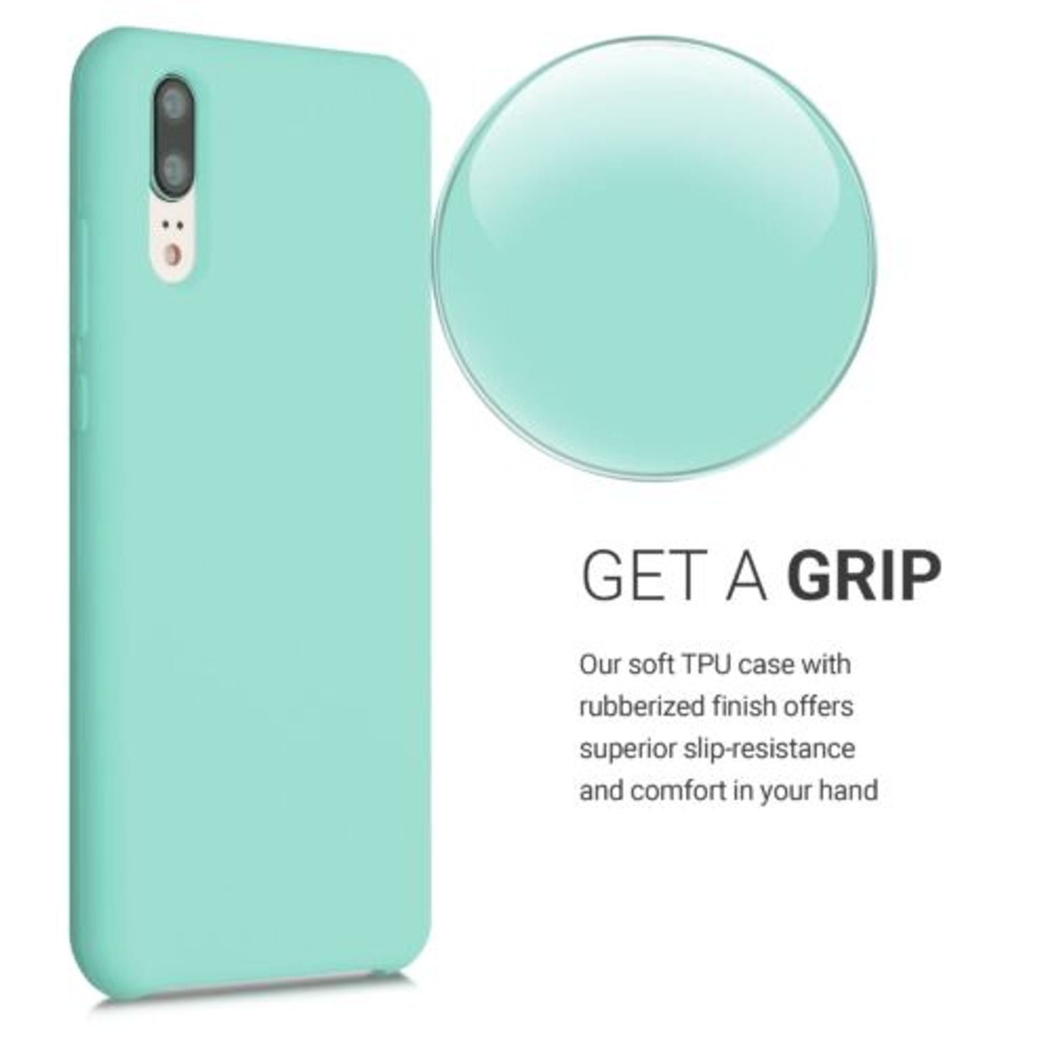 Husa pentru Huawei P20, Silicon, Verde, 45689.176 fotografia produsului View 4 L