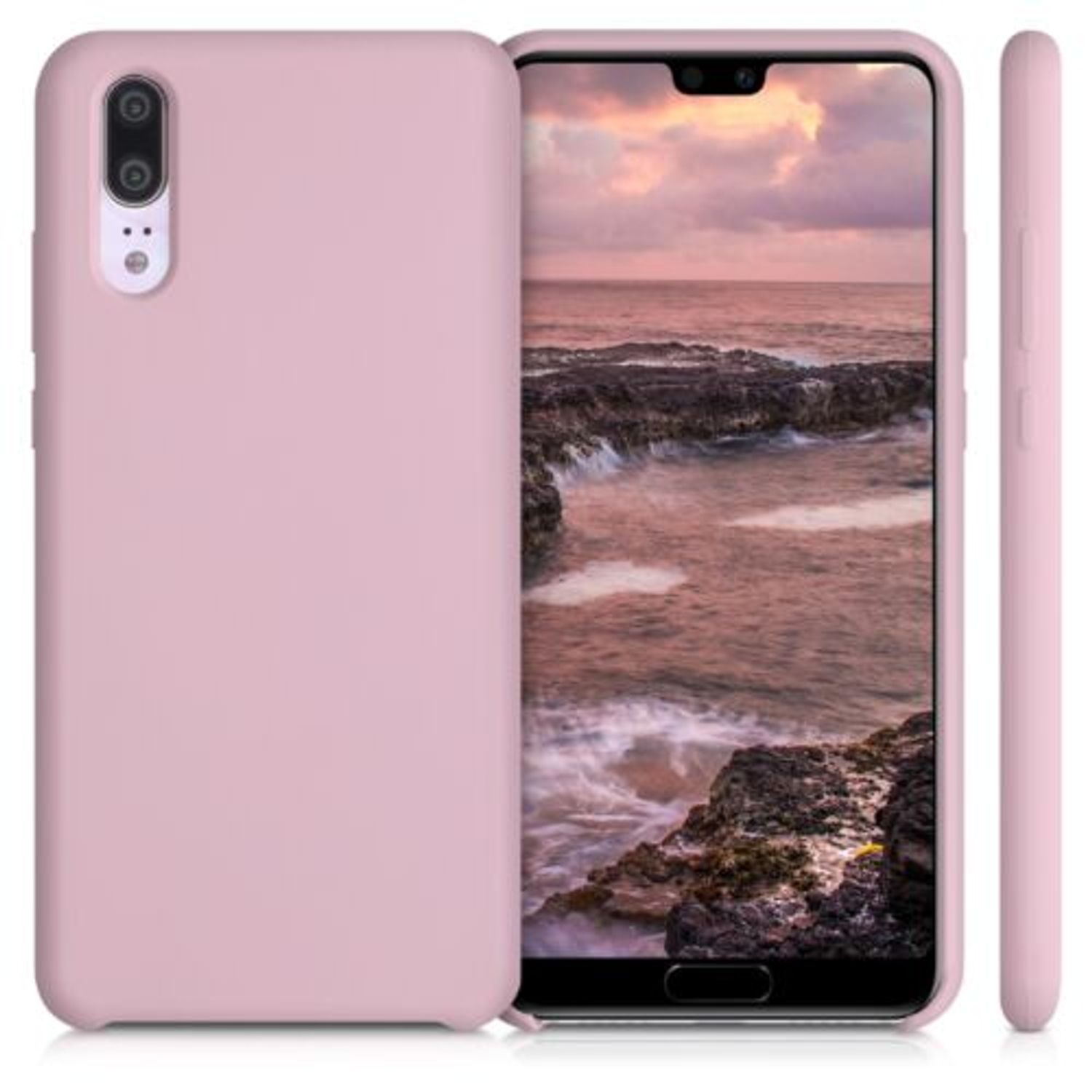 Husa pentru Huawei P20, Silicon, Rose Gold, 45689.156 fotografia produsului View 2 L