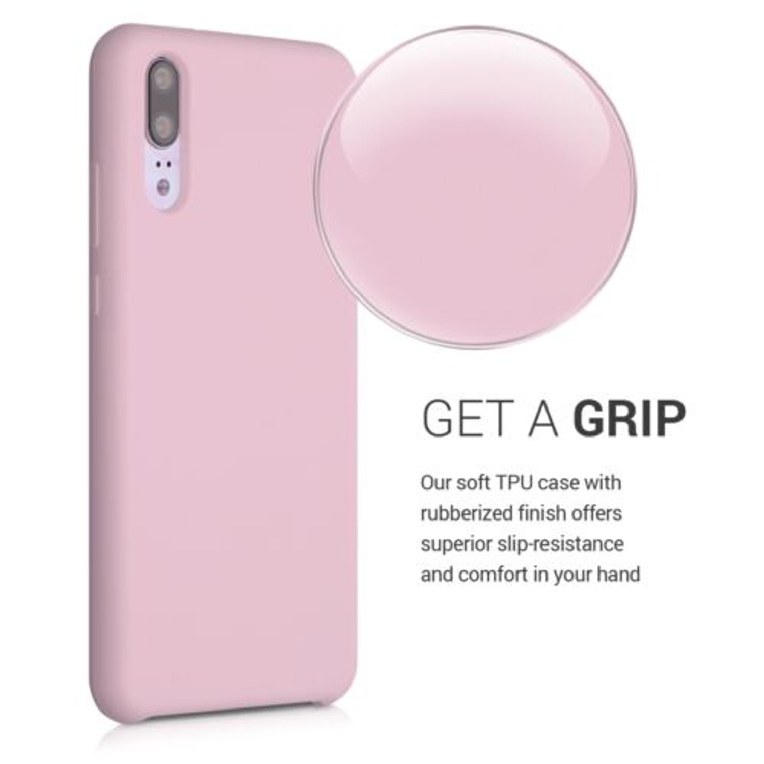 Husa pentru Huawei P20, Silicon, Rose Gold, 45689.156 fotografia produsului View 4 L