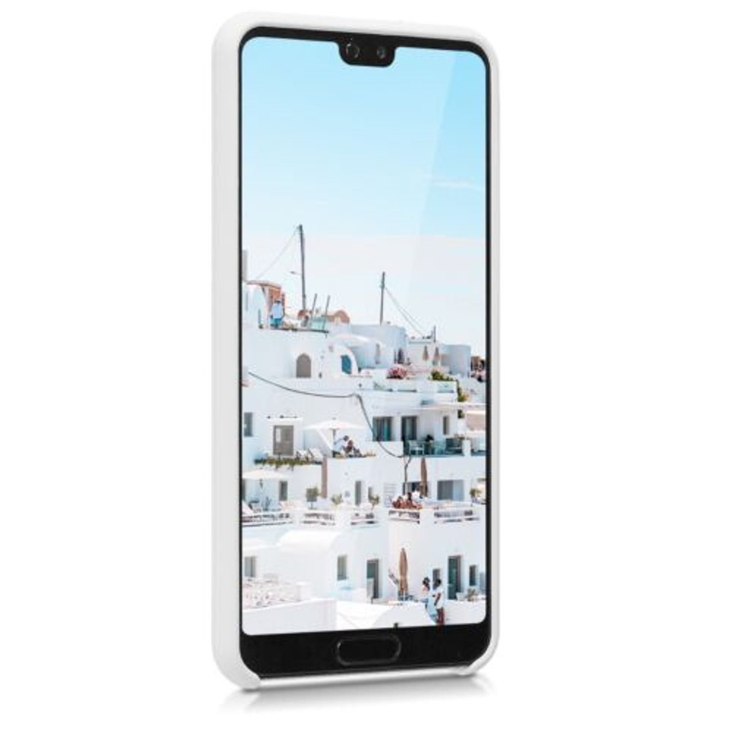 Husa pentru Huawei P20, Silicon, Alb, 45689.02 fotografia produsului View 4 L