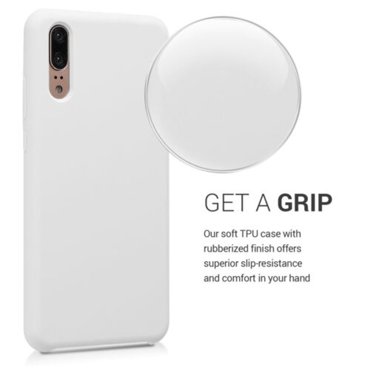 Husa pentru Huawei P20, Silicon, Alb, 45689.02 fotografia produsului View 6 L