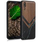 Husa pentru Huawei P20, Lemn, Negru, 45989.15 fotografia produsului