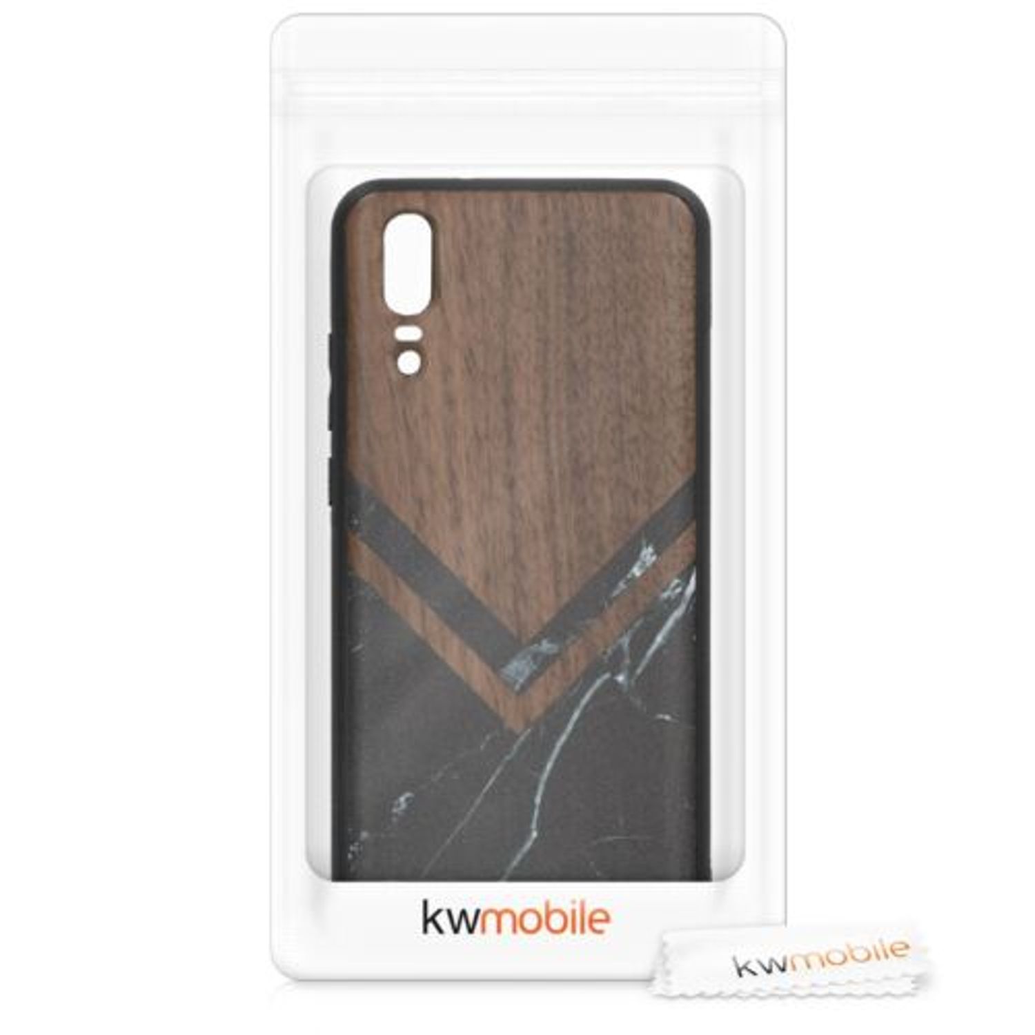 Husa pentru Huawei P20, Lemn, Negru, 45989.15 fotografia produsului View 6 L