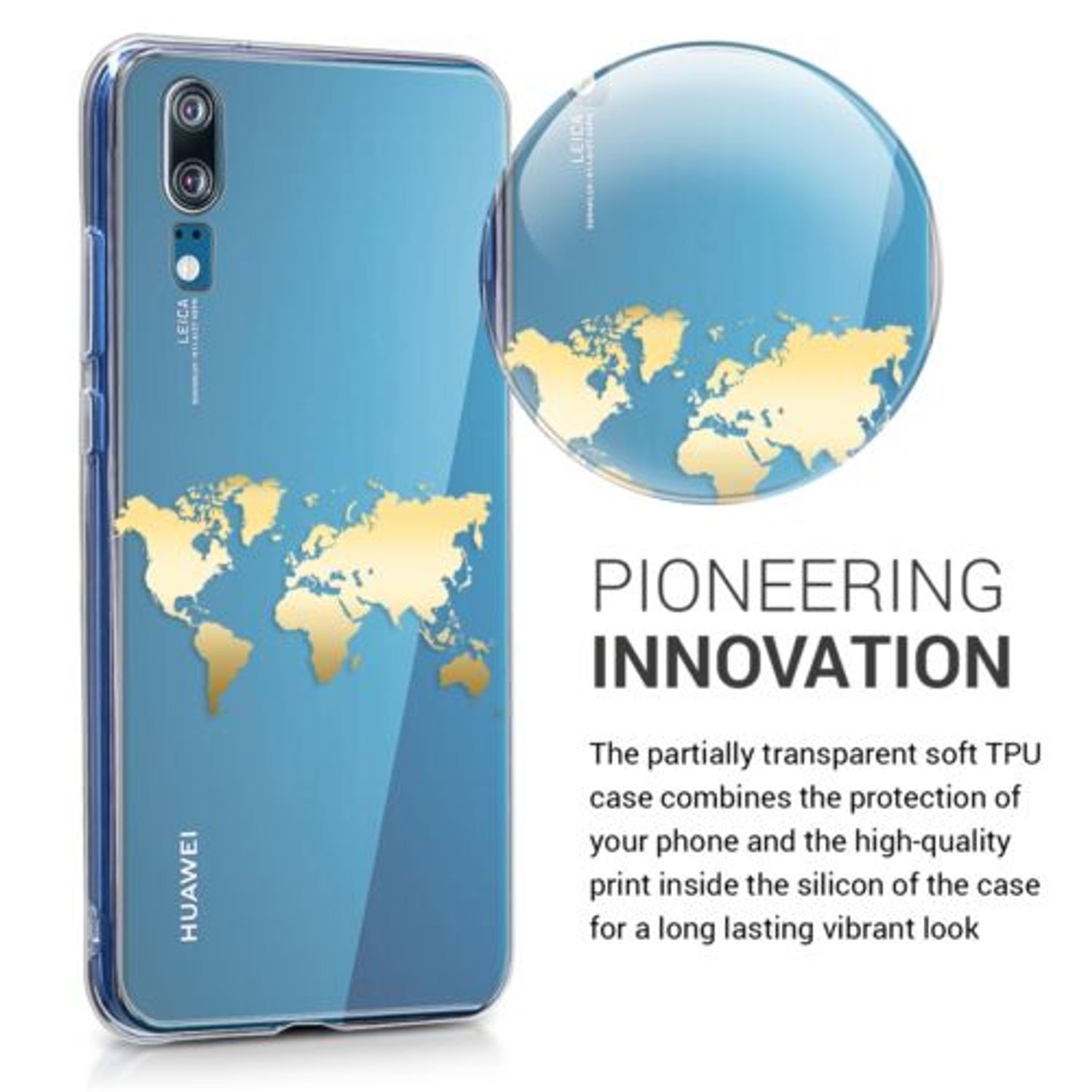 Husa pentru Huawei P20, Silicon, Gold, 44215.02 fotografia produsului View 8 L