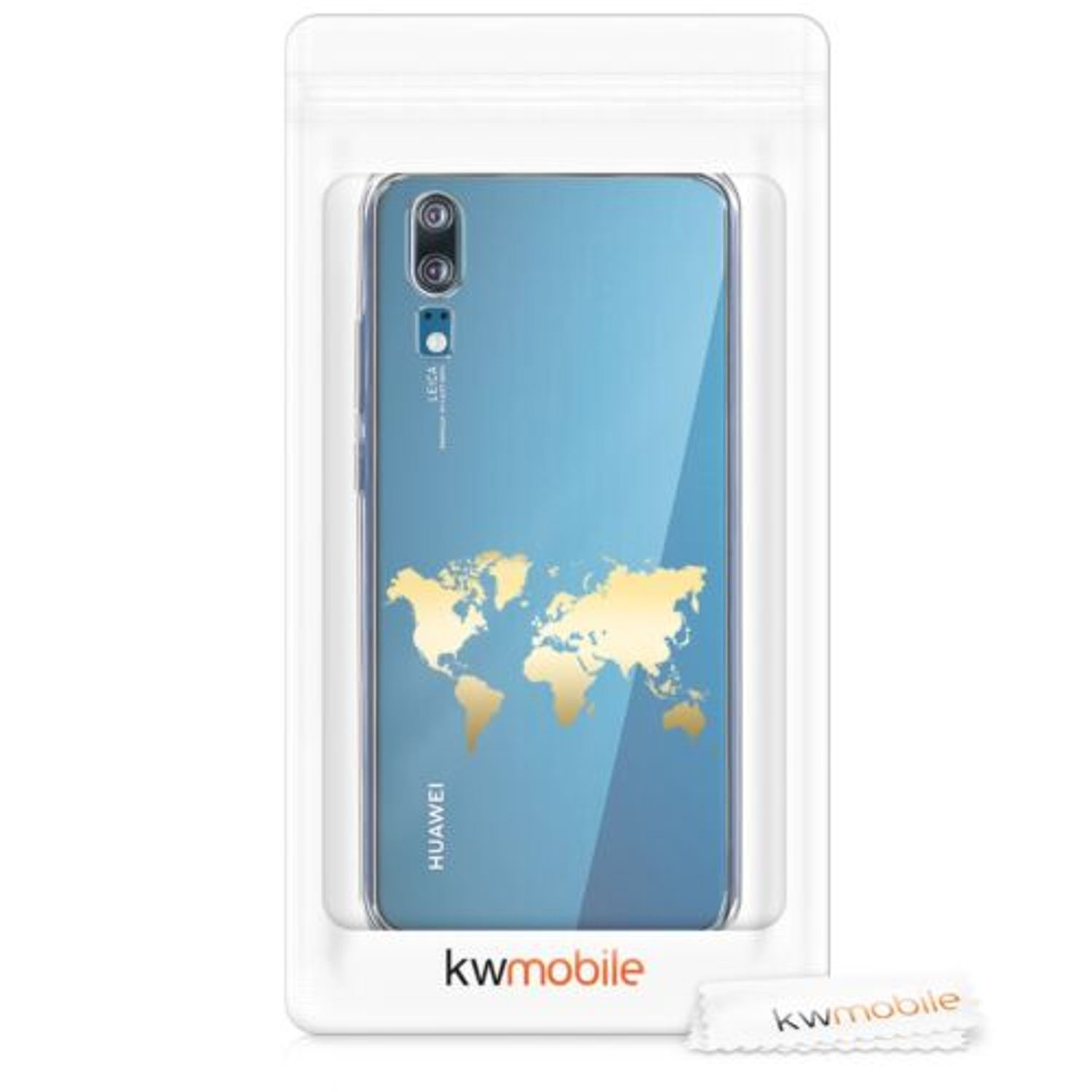 Husa pentru Huawei P20, Silicon, Gold, 44215.02 fotografia produsului View 5 L