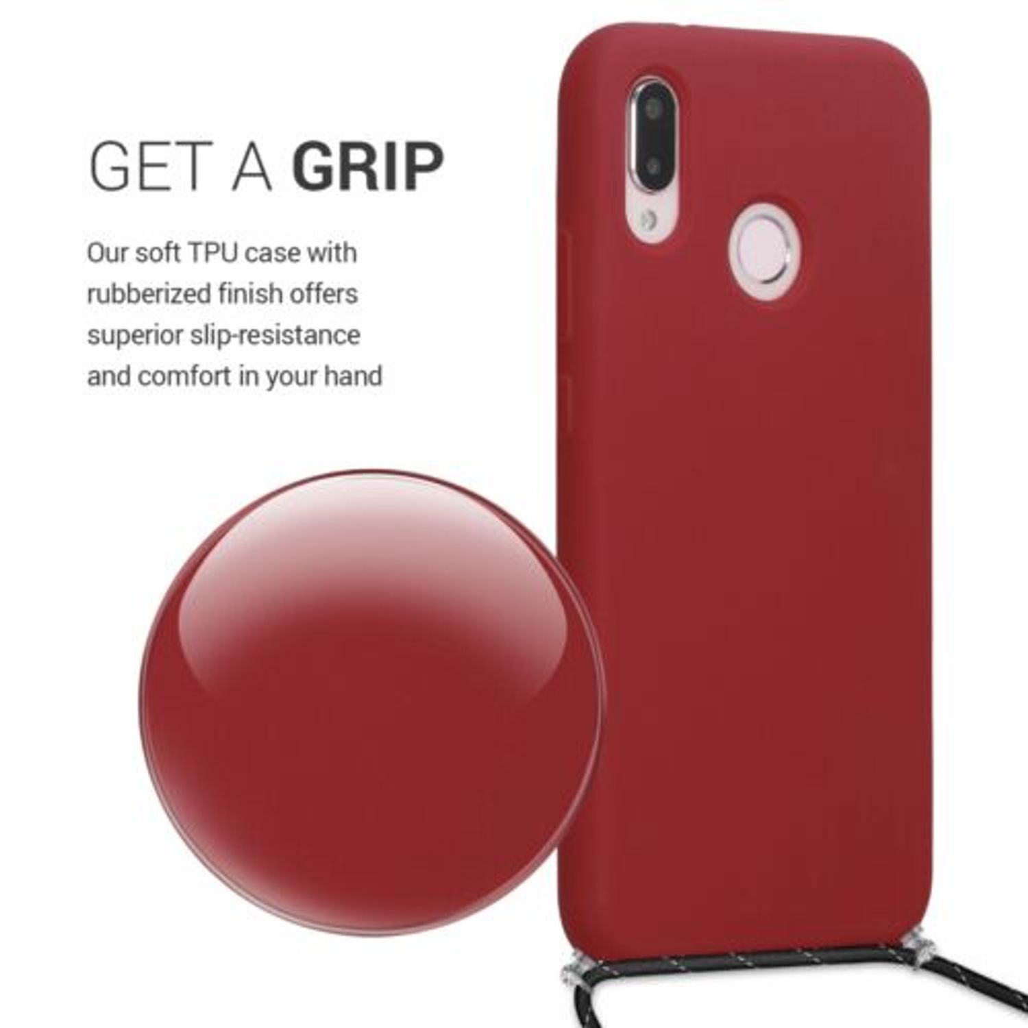 Husa pentru Huawei P20 Lite, Silicon, Rosu, 50675.20 fotografia produsului View 7 L