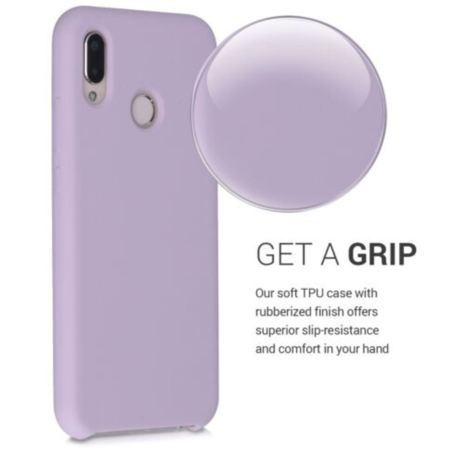 Husa pentru Huawei P20 Lite, Silicon, Mov, 45687.140 fotografia produsului View 4 L