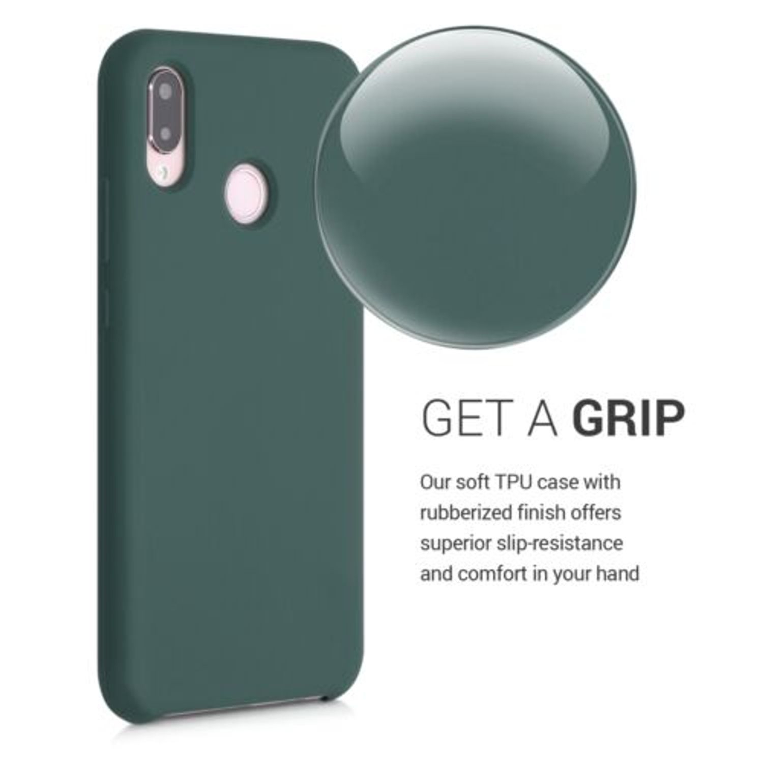 Husa pentru Huawei P20 Lite, Silicon, Verde, 45687.169 fotografia produsului View 6 L