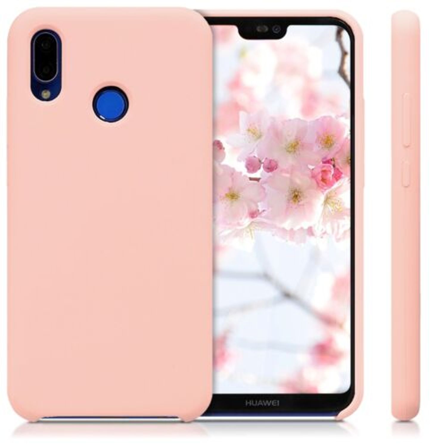 Husa pentru Huawei P20 Lite, Silicon, Roz, 45687.52 fotografia produsului View 2 L