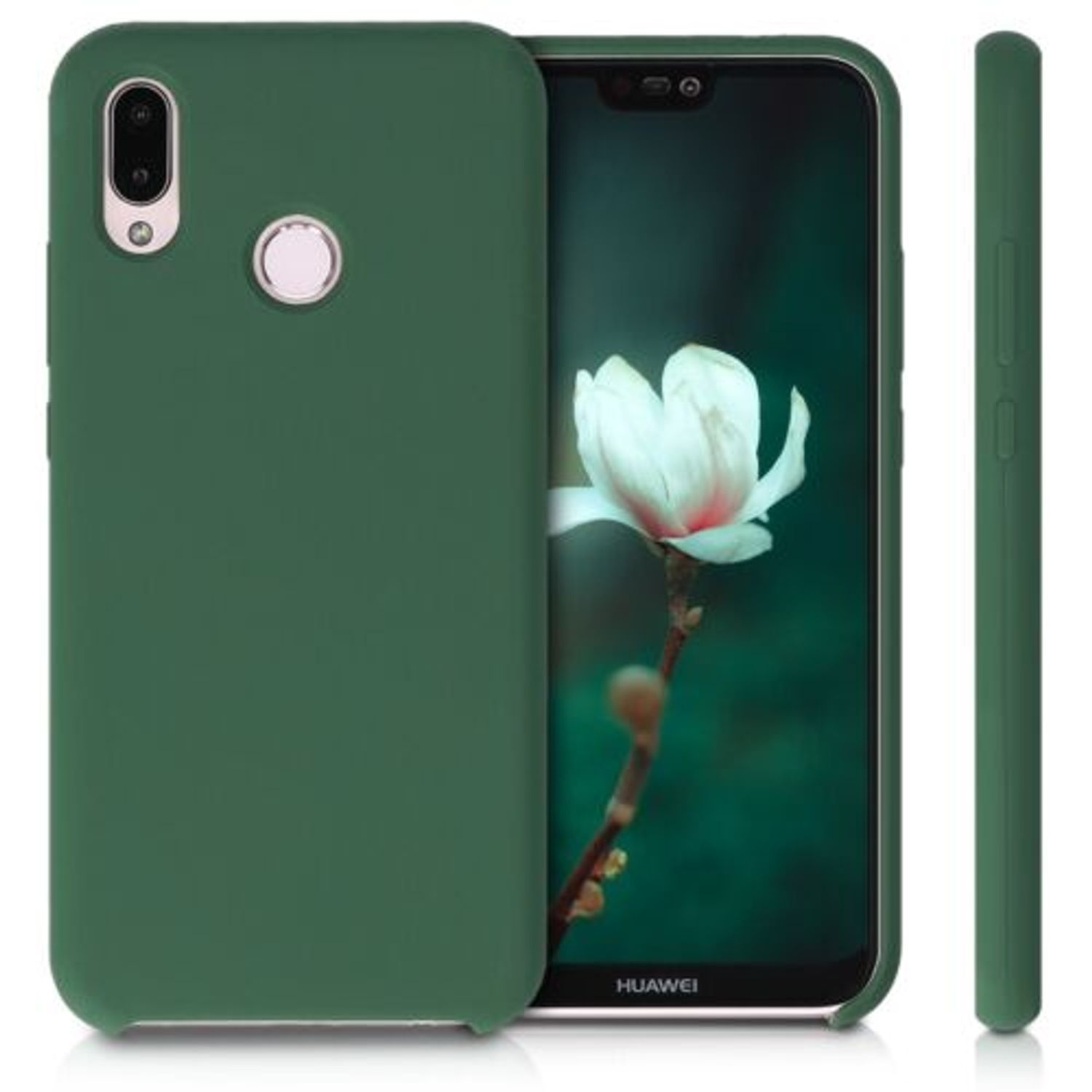 Husa pentru Huawei P20 Lite, Silicon, Verde, 45687.80 fotografia produsului View 3 L