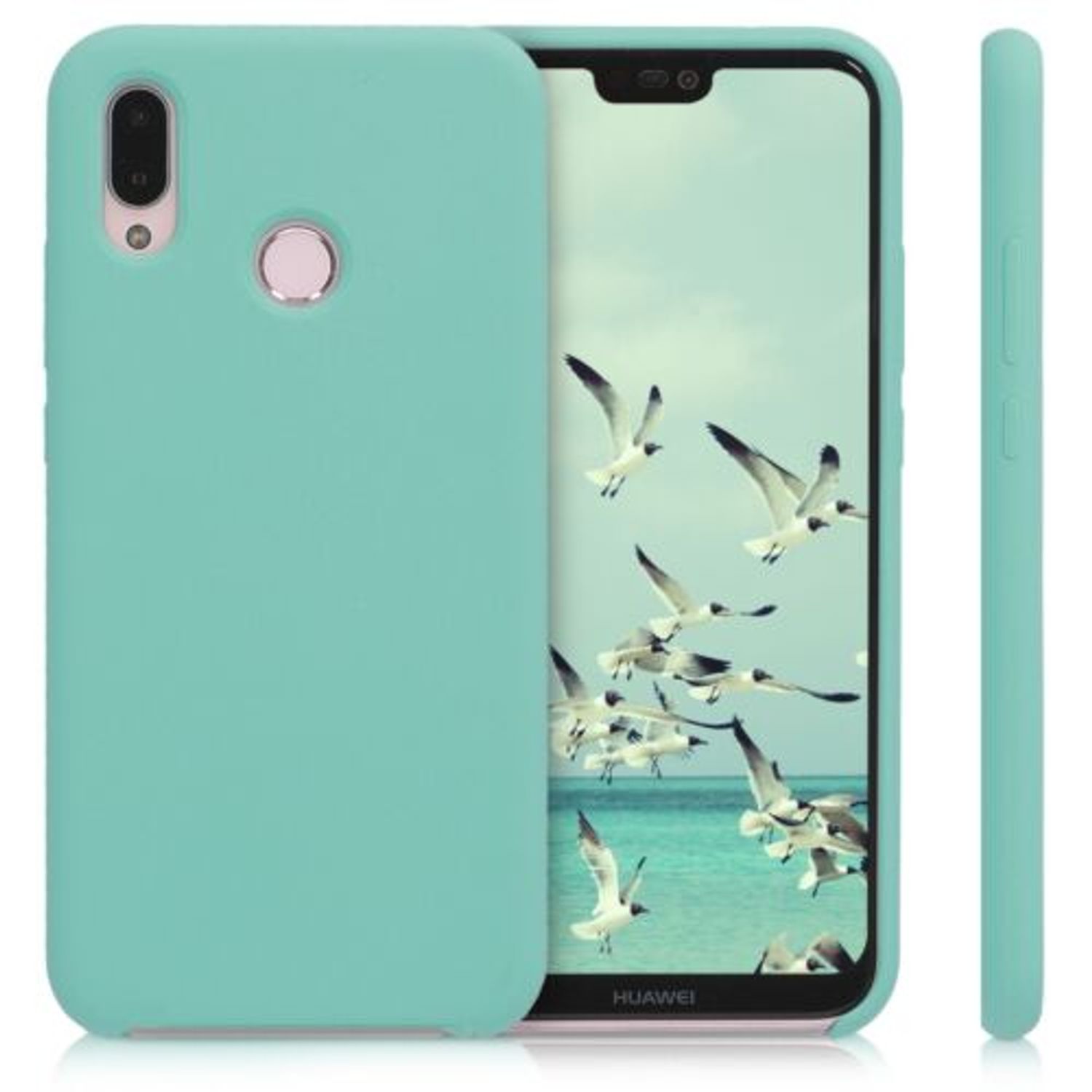Husa pentru Huawei P20 Lite, Silicon, Verde, 45687.71 fotografia produsului View 2 L