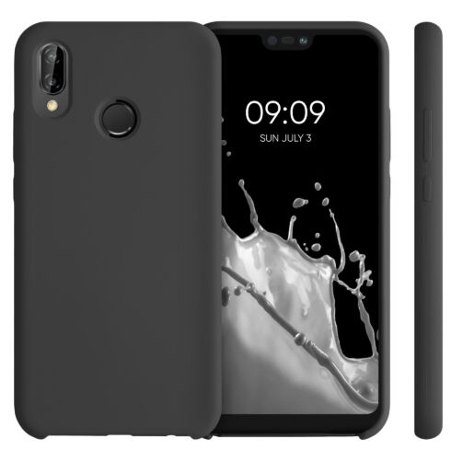 Husa pentru Huawei P20 Lite, Silicon, Negru, 45687.47 fotografia produsului View 2 L