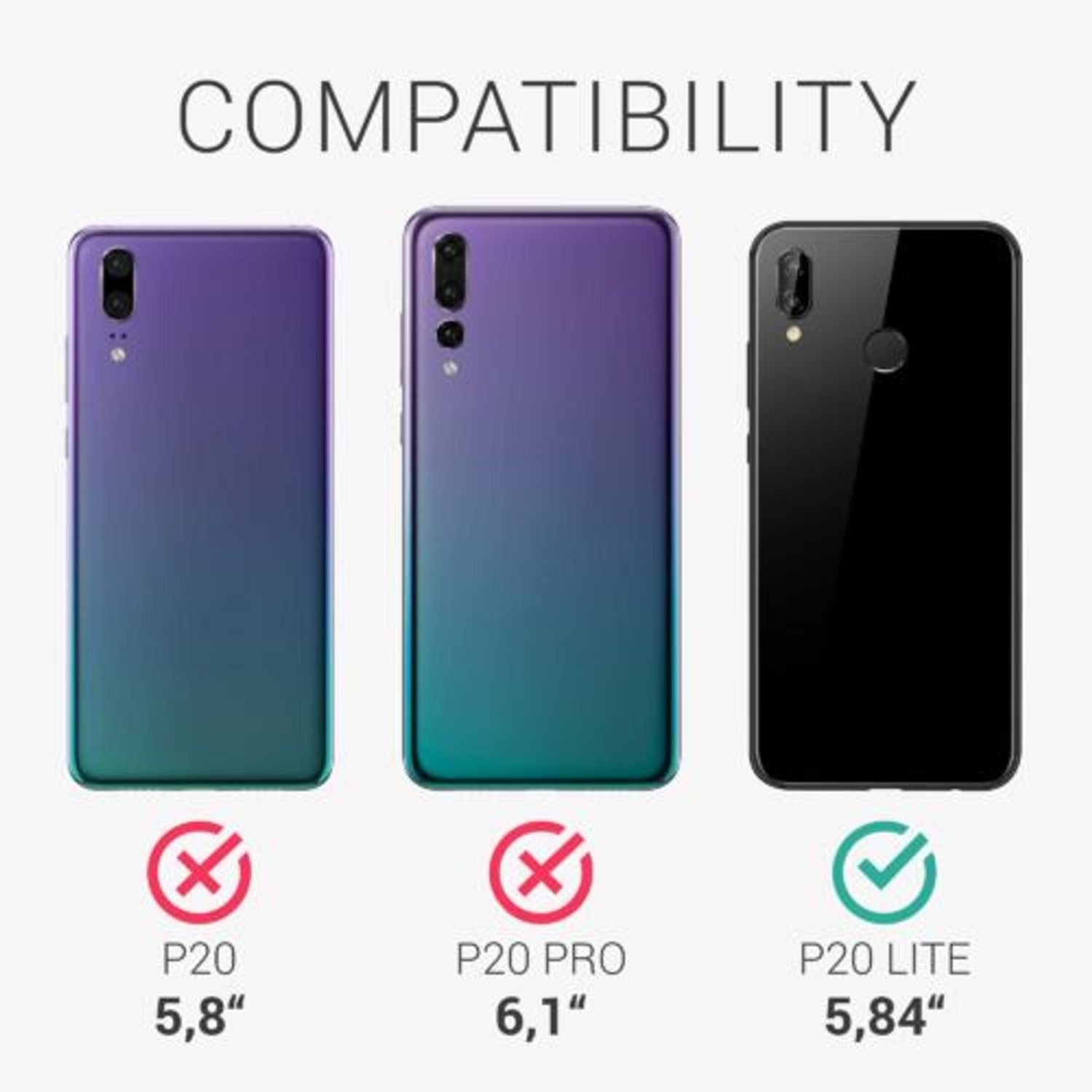Husa pentru Huawei P20 Lite, Silicon, Negru, 45687.47 fotografia produsului View 5 L