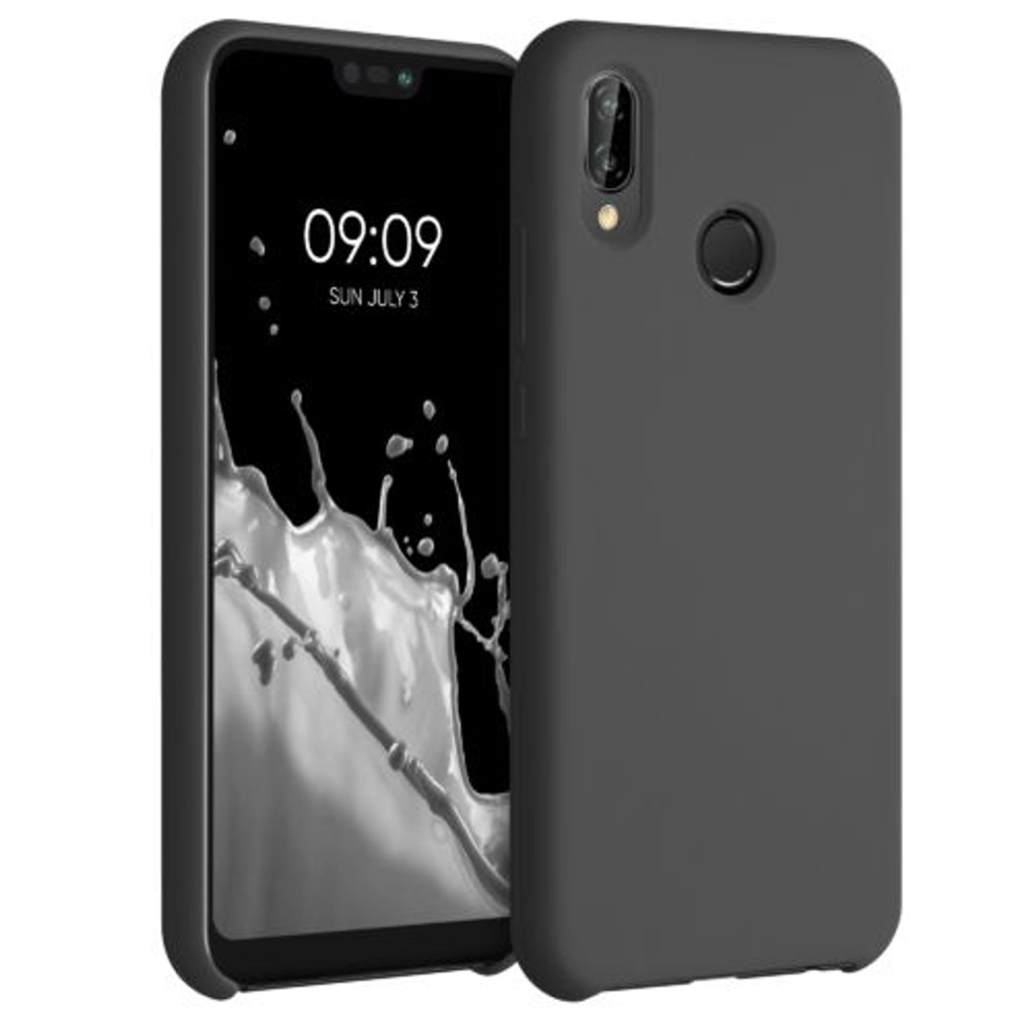 Husa pentru Huawei P20 Lite, Silicon, Negru, 45687.47 fotografia produsului