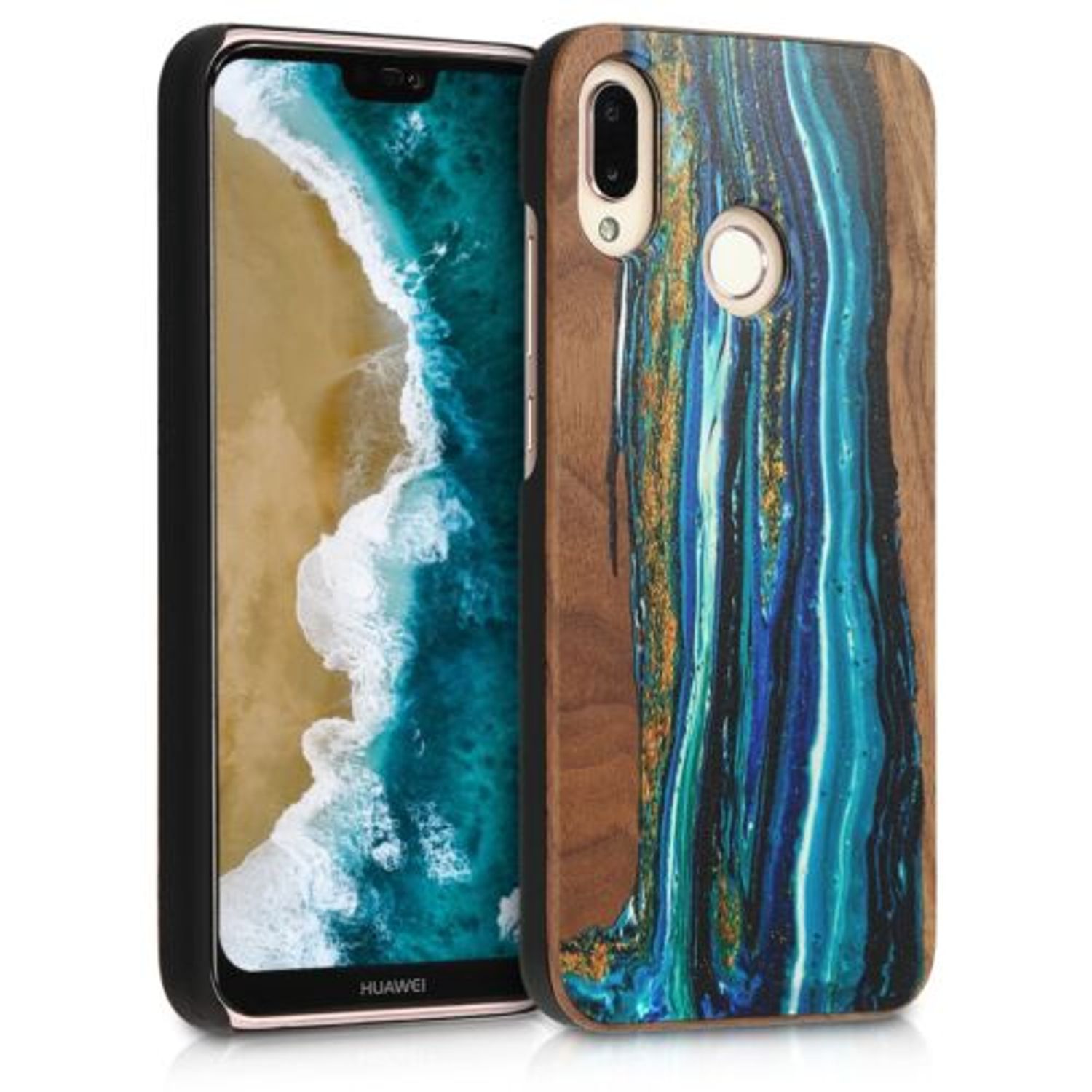 Husa pentru Huawei P20 Lite, Lemn, Multicolor, 44890.07 fotografia produsului