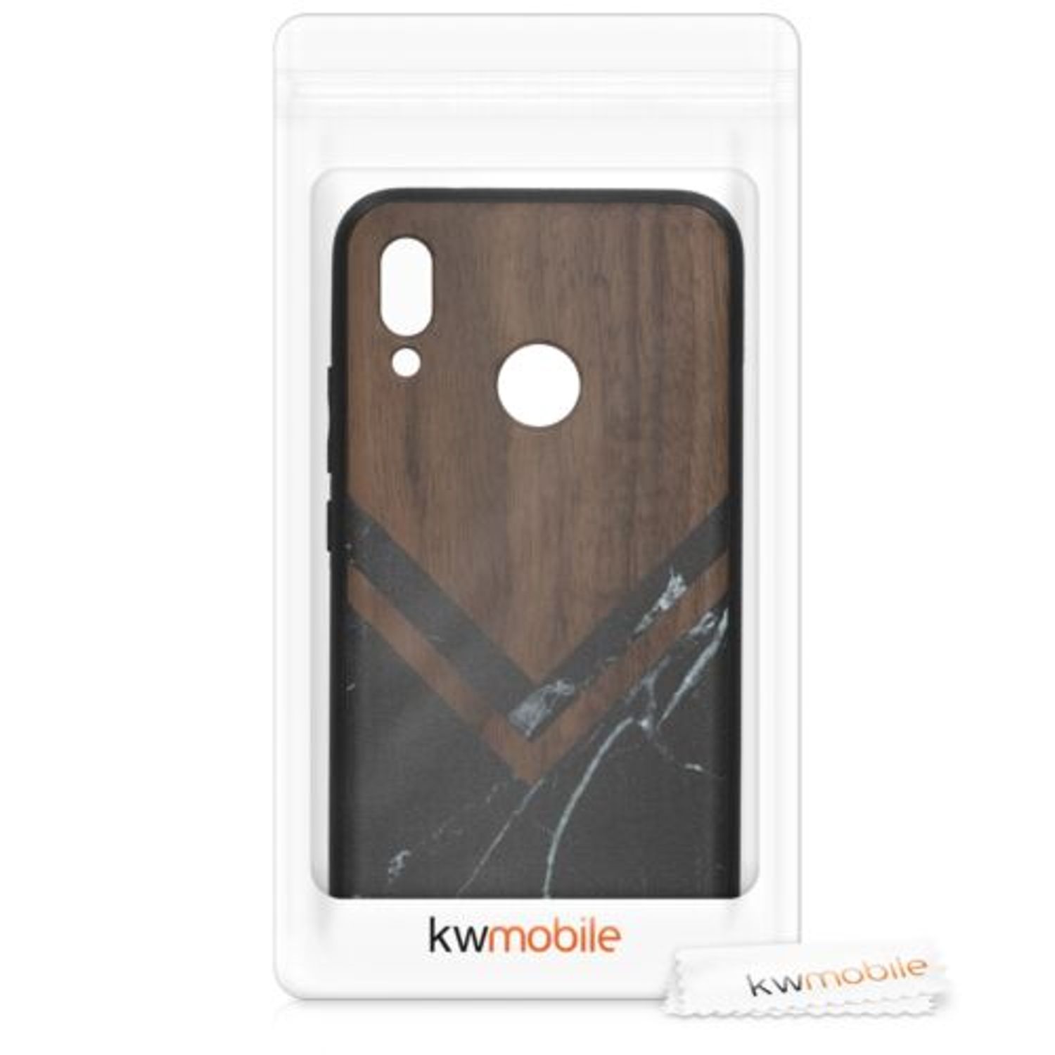 Husa pentru Huawei P20 Lite, Lemn, Negru, 44890.24 fotografia produsului View 5 L