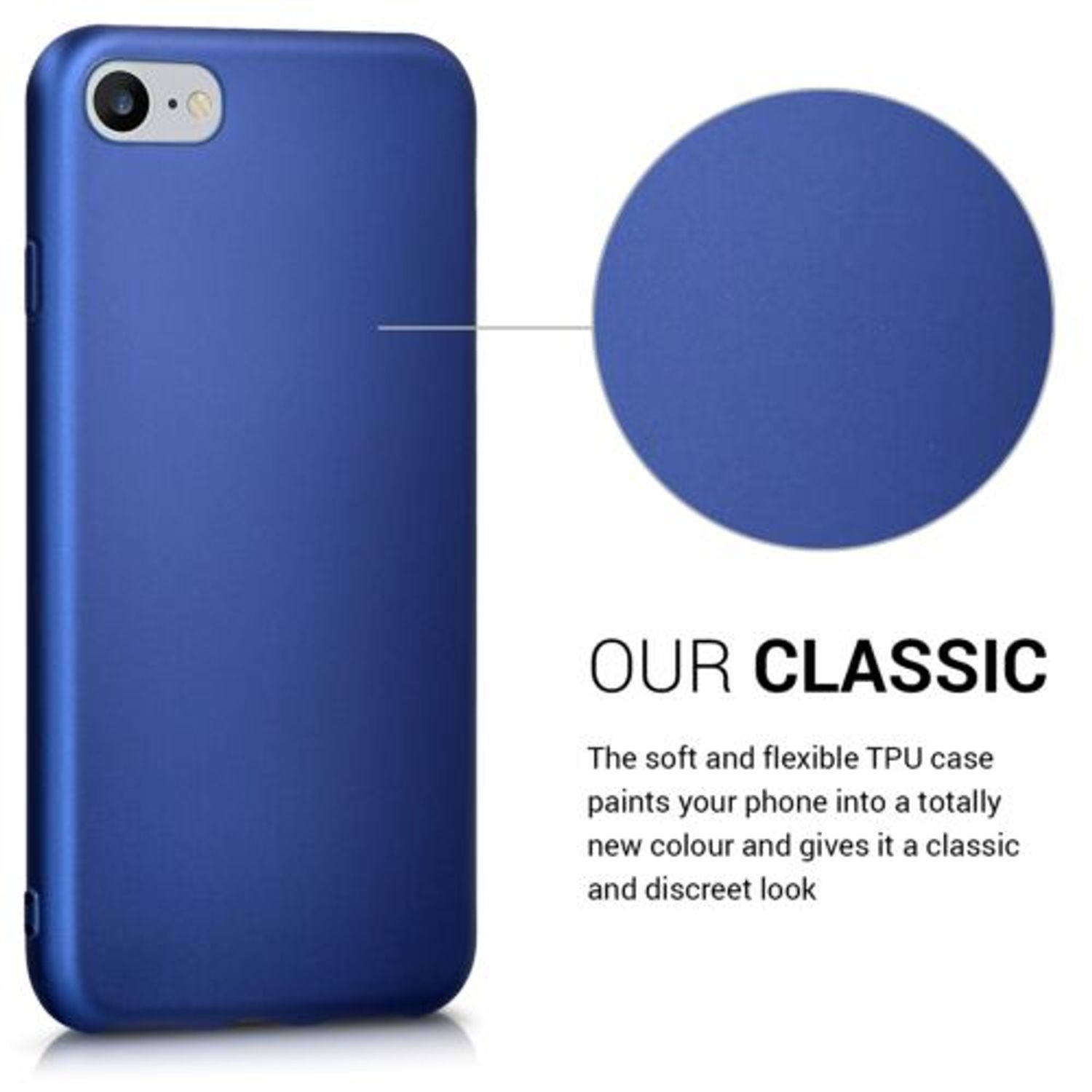 Husa pentru Apple iPhone 8/iPhone 7/iPhone SE 2, Silicon, Albastru, 40350.64 fotografia produsului View 4 L