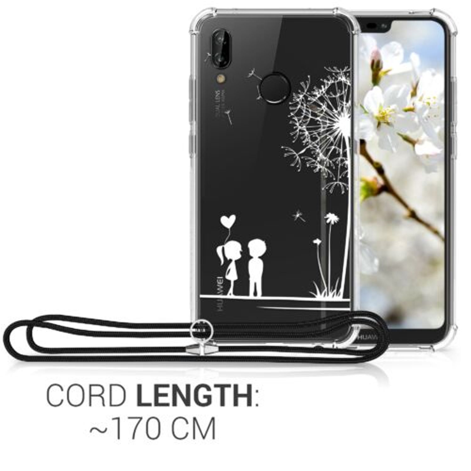 Husa pentru Huawei P20 Lite, Silicon, Alb, 48484.11 fotografia produsului View 3 L