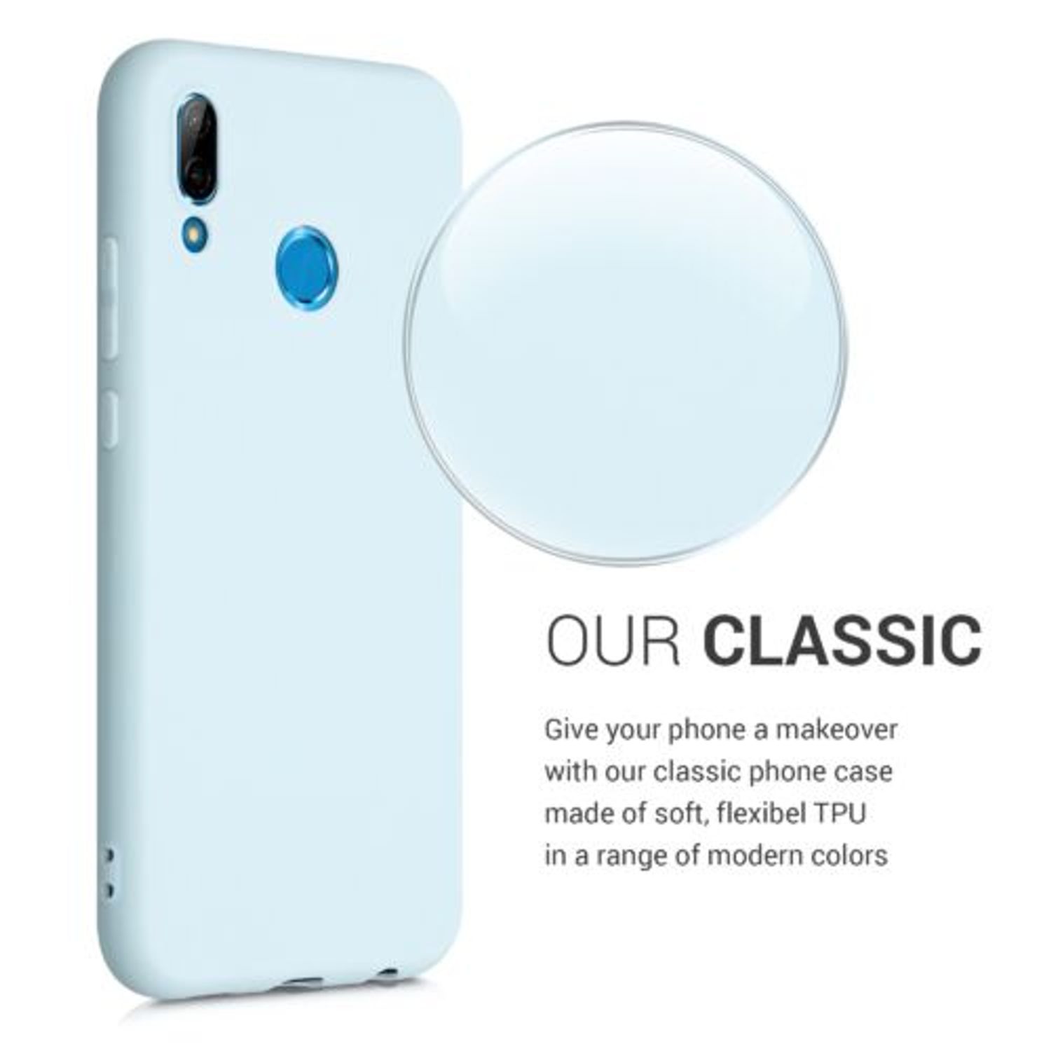 Husa pentru Huawei P20 Lite, Silicon, Albastru, 44358.200 fotografia produsului View 4 L
