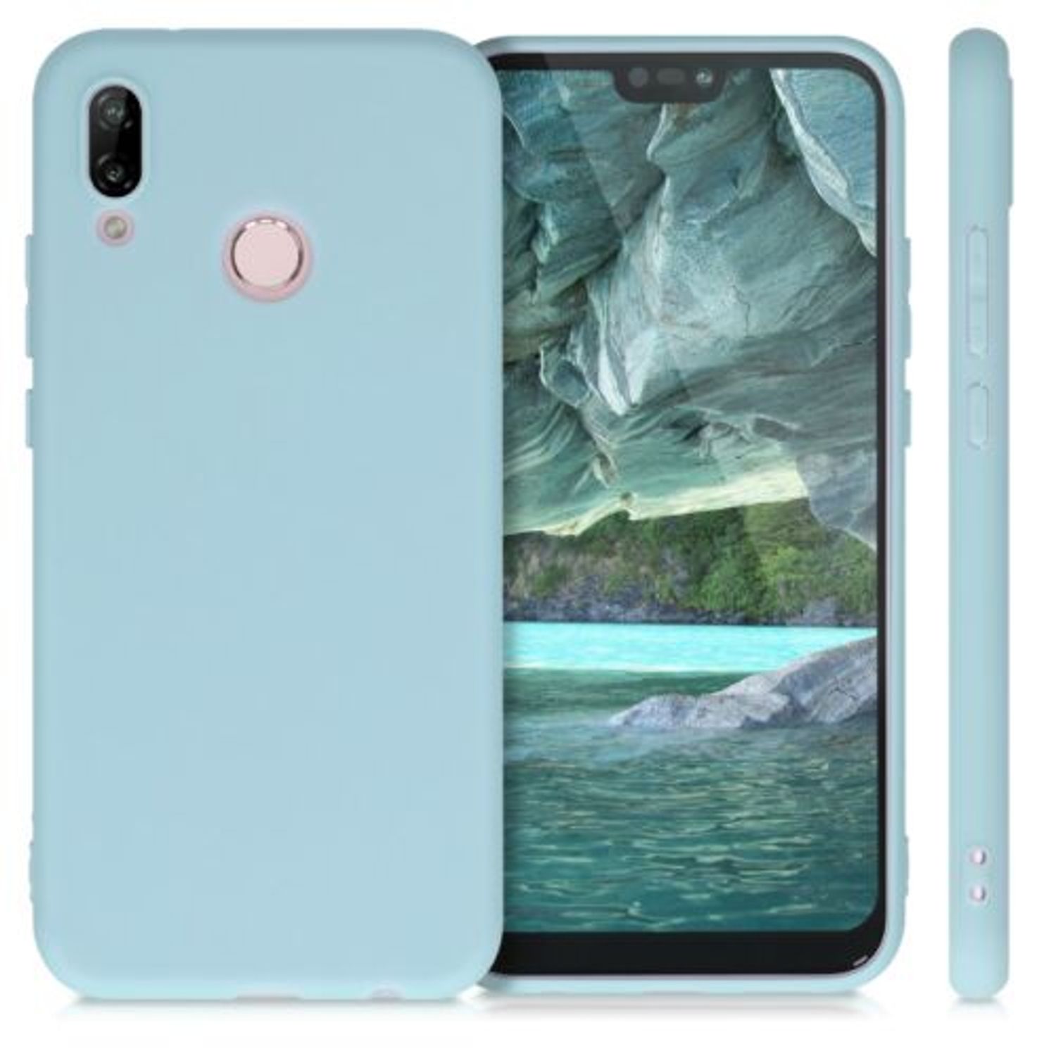 Husa pentru Huawei P20 Lite, Silicon, Albastru, 44358.58 fotografia produsului View 2 L