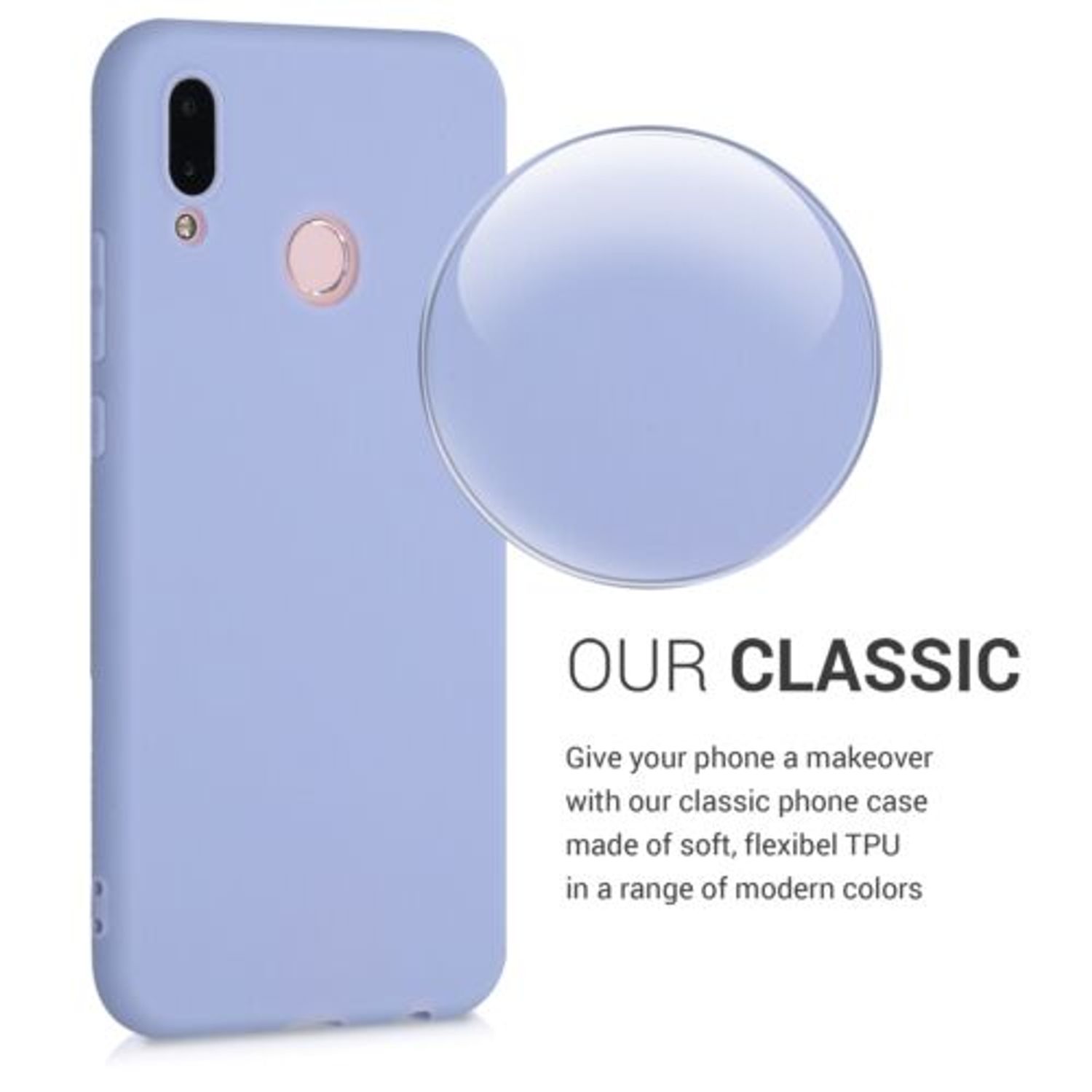 Husa pentru Huawei P20 Lite, Silicon, Mov, 44358.139 fotografia produsului View 4 L