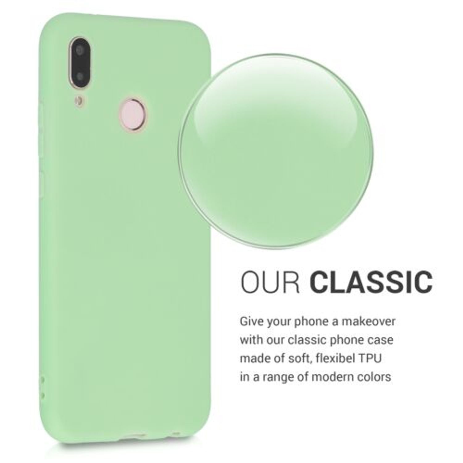 Husa pentru Huawei P20 Lite, Silicon, Verde, 44358.50 fotografia produsului View 4 L