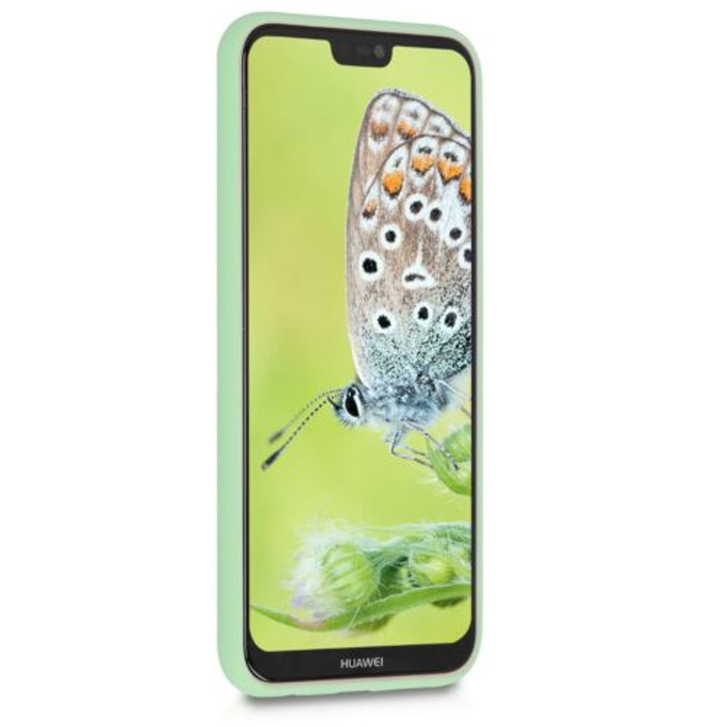 Husa pentru Huawei P20 Lite, Silicon, Verde, 44358.50 fotografia produsului View 3 L