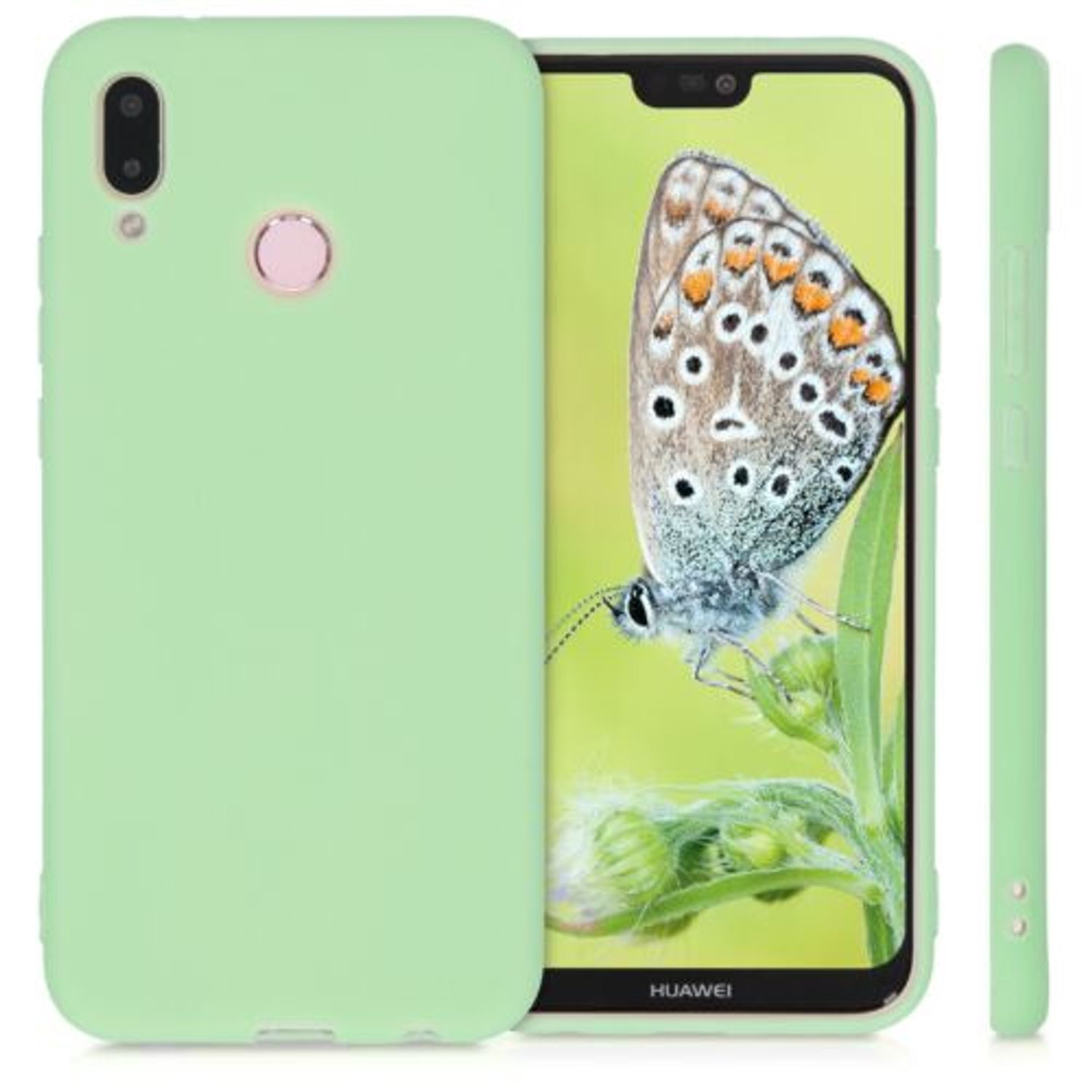 Husa pentru Huawei P20 Lite, Silicon, Verde, 44358.50 fotografia produsului View 2 L
