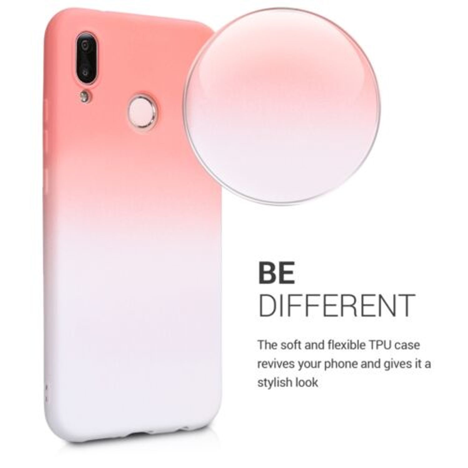 Husa pentru Huawei P20 Lite, Silicon, Roz, 45769.02 fotografia produsului View 3 L