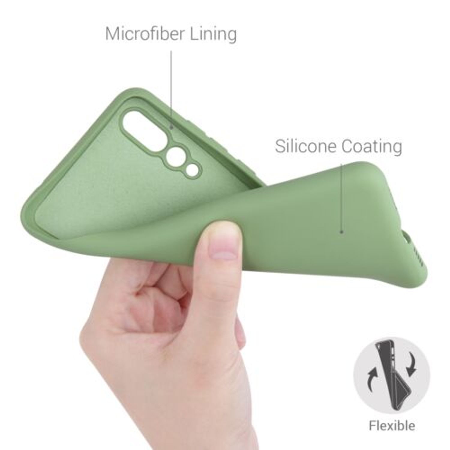 Husa pentru Huawei P20 Pro, Silicon, Verde, 51814.174 fotografia produsului View 4 L