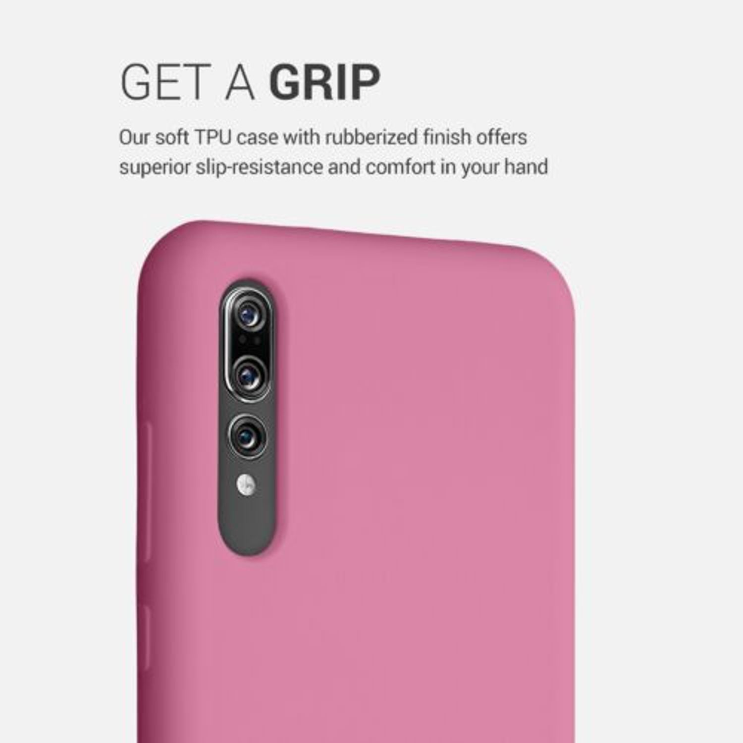 Husa pentru Huawei P20 Pro, Silicon, Roz, 47706.212 fotografia produsului View 4 L