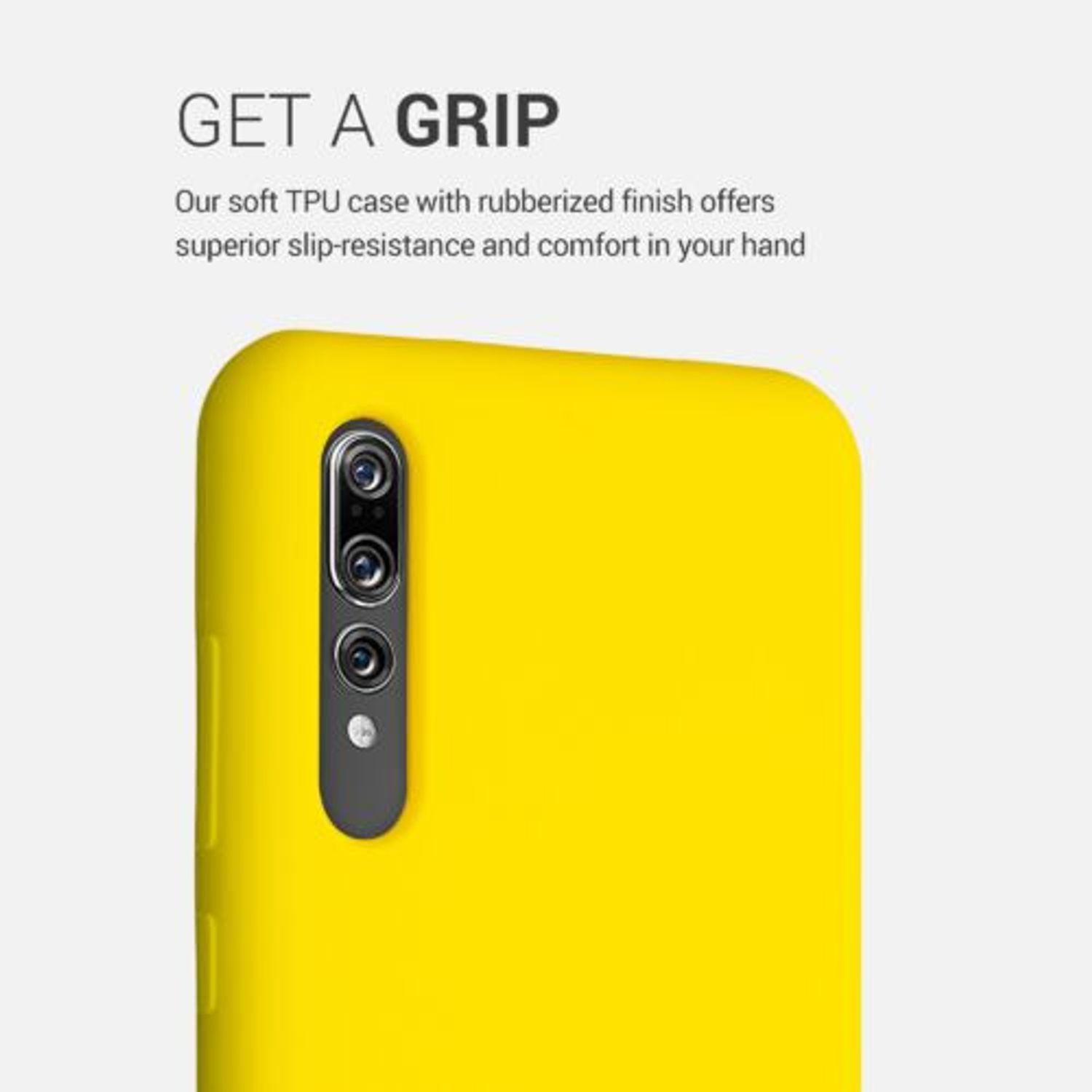Husa pentru Huawei P20 Pro, Silicon, Galben, 47706.165 fotografia produsului View 4 L