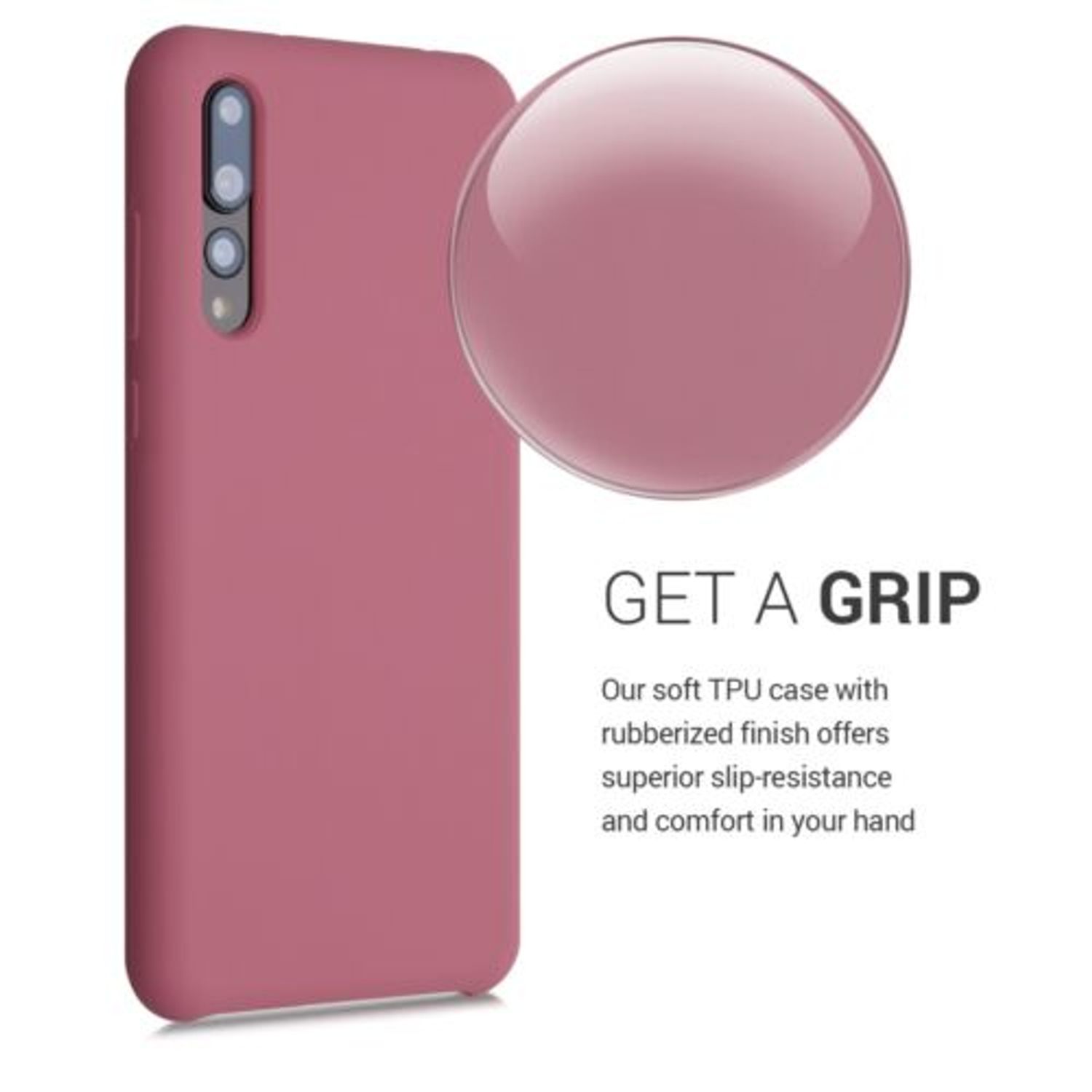 Husa pentru Huawei P20 Pro, Silicon, Roz, 47706.167 fotografia produsului View 4 L