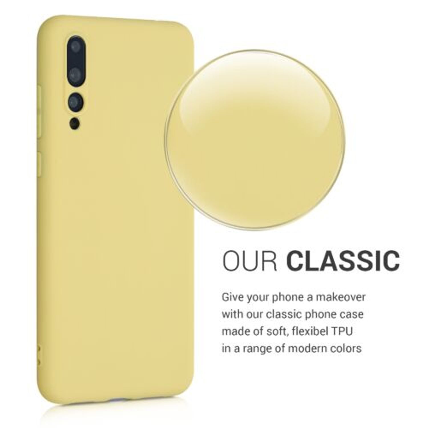 Husa pentru Huawei P20 Pro, Silicon, Galben, 44223.49 fotografia produsului View 4 L
