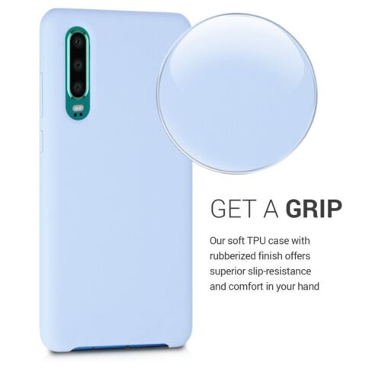 Husa pentru Huawei P30, Silicon, Albastru, 47414.58 fotografia produsului View 4 L