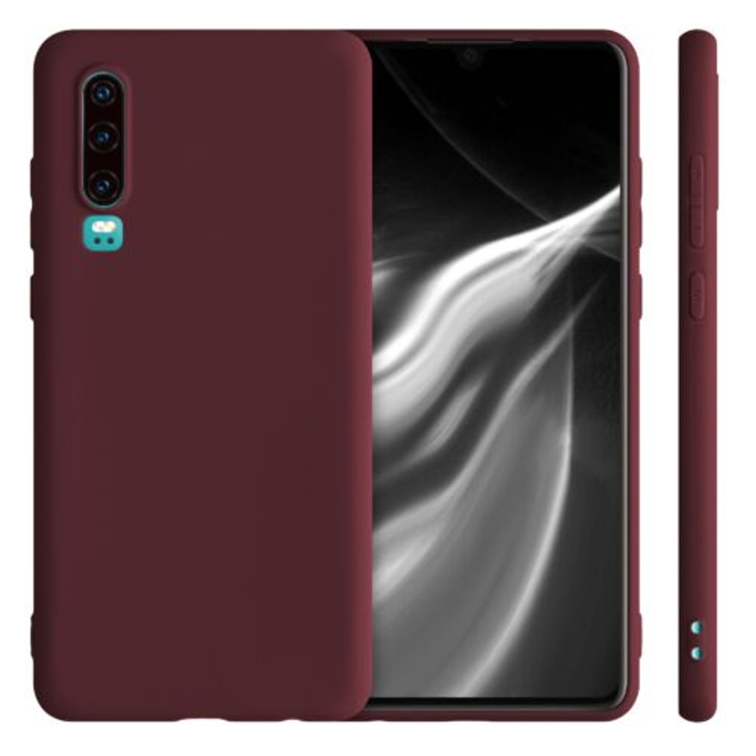 Husa pentru Huawei P30, Silicon, Rosu, 47410.190 fotografia produsului View 2 L
