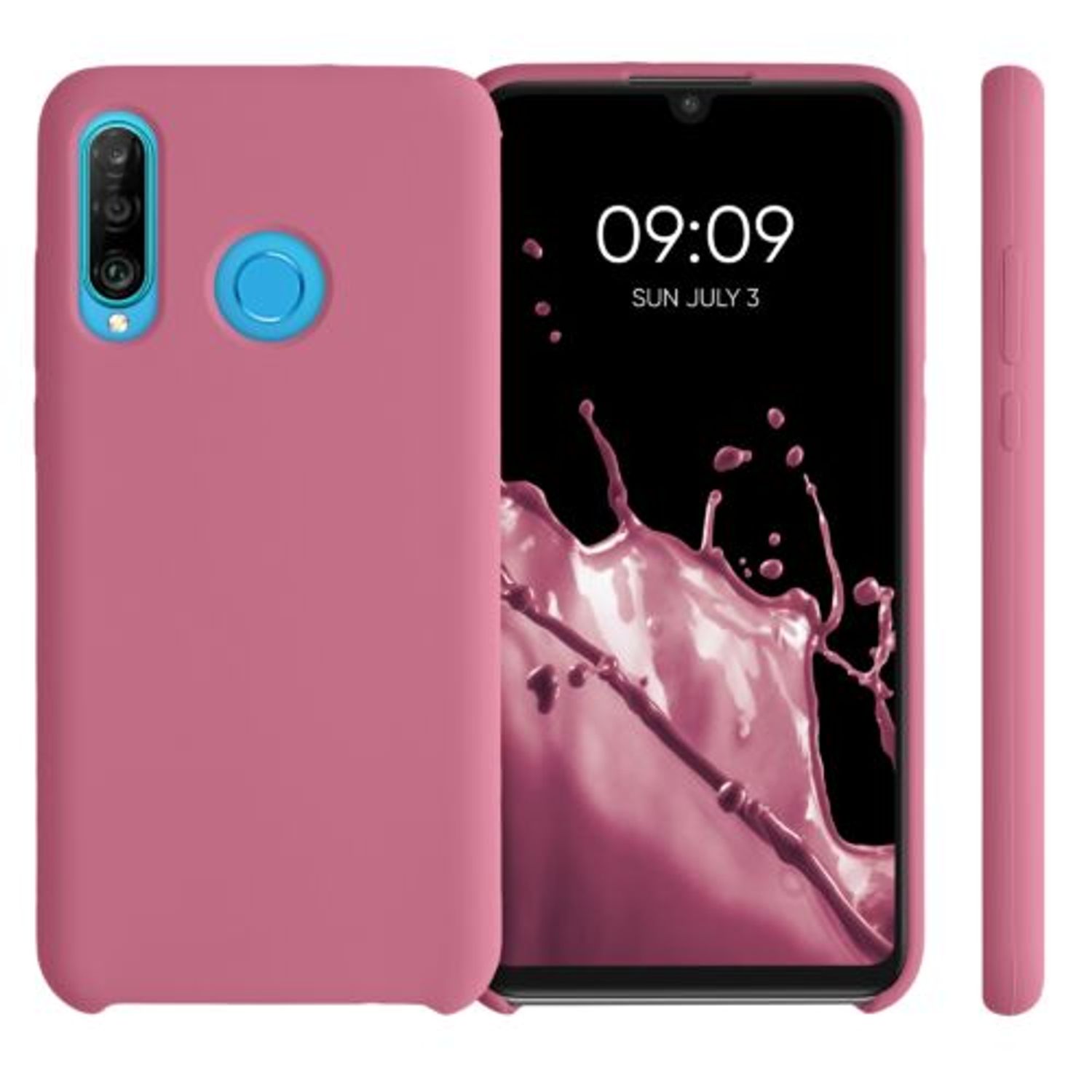 Husa pentru Huawei P30 Lite, Silicon, Roz, 47510.212 fotografia produsului View 2 L
