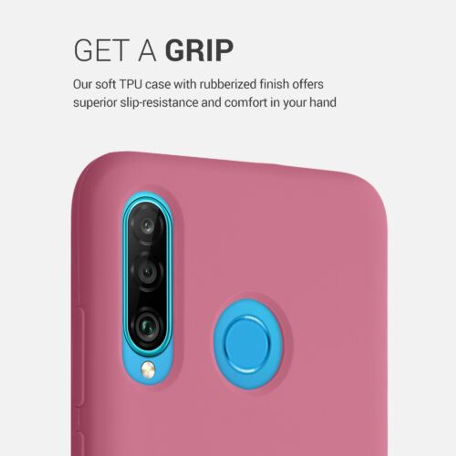 Husa pentru Huawei P30 Lite, Silicon, Roz, 47510.212 fotografia produsului View 4 L
