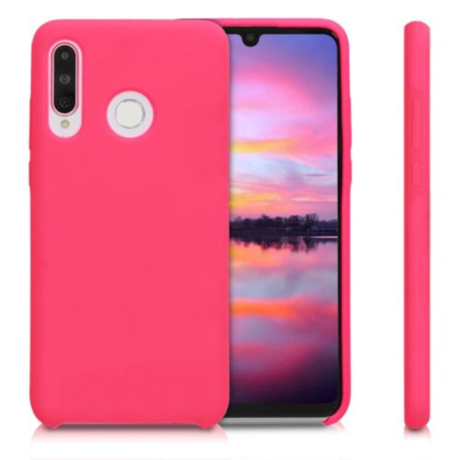 Husa pentru Huawei P30 Lite, Silicon, Roz, 47510.77 fotografia produsului View 8 L