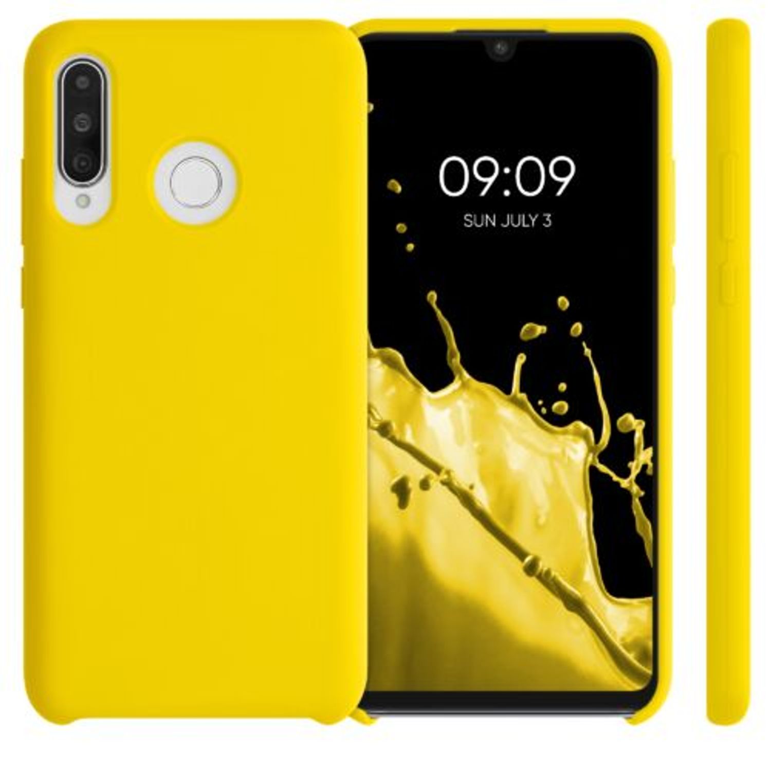 Husa pentru Huawei P30 Lite, Silicon, Galben, 47510.165 fotografia produsului View 2 L