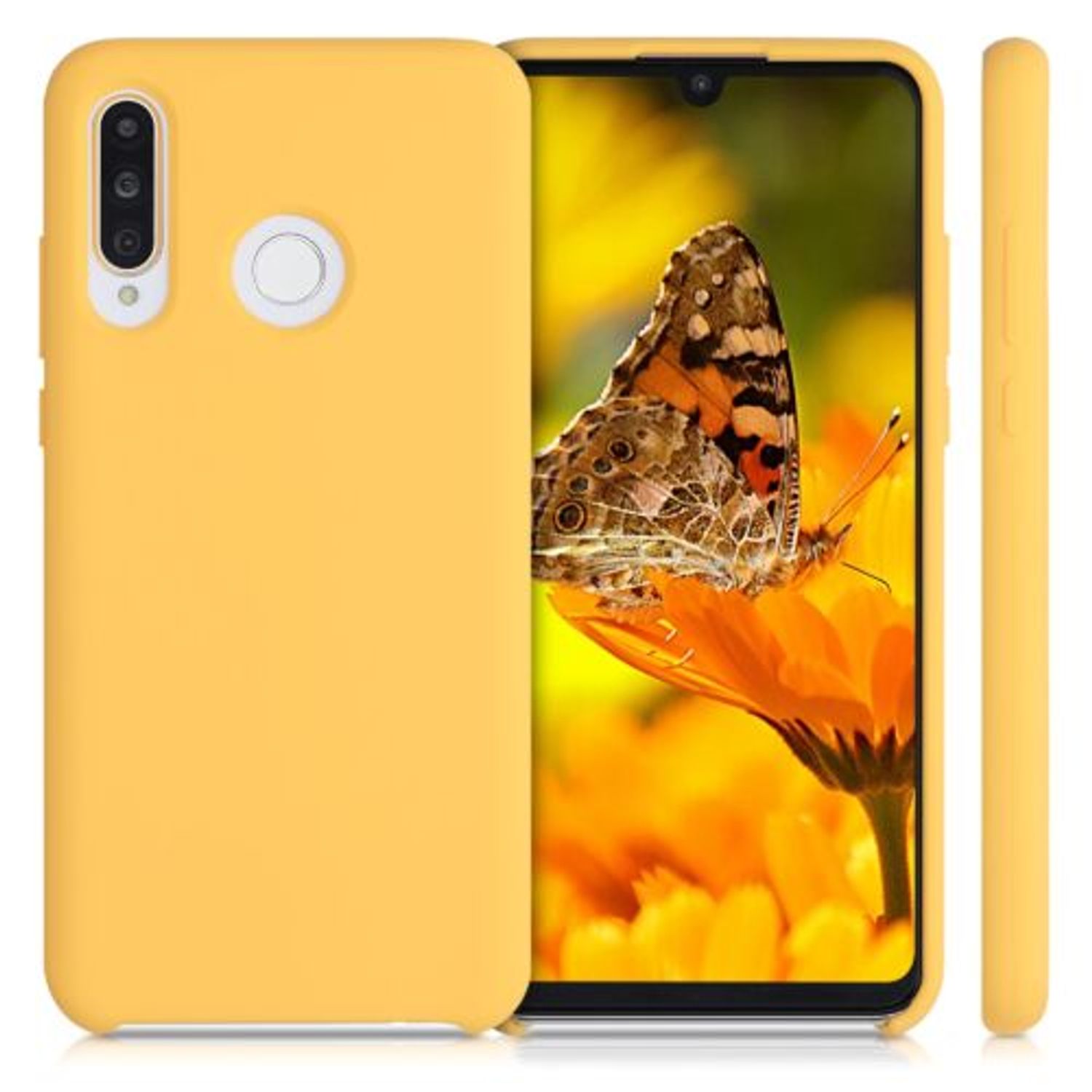 Husa pentru Huawei P30 Lite, Silicon, Portocaliu, 47510.191 fotografia produsului View 2 L