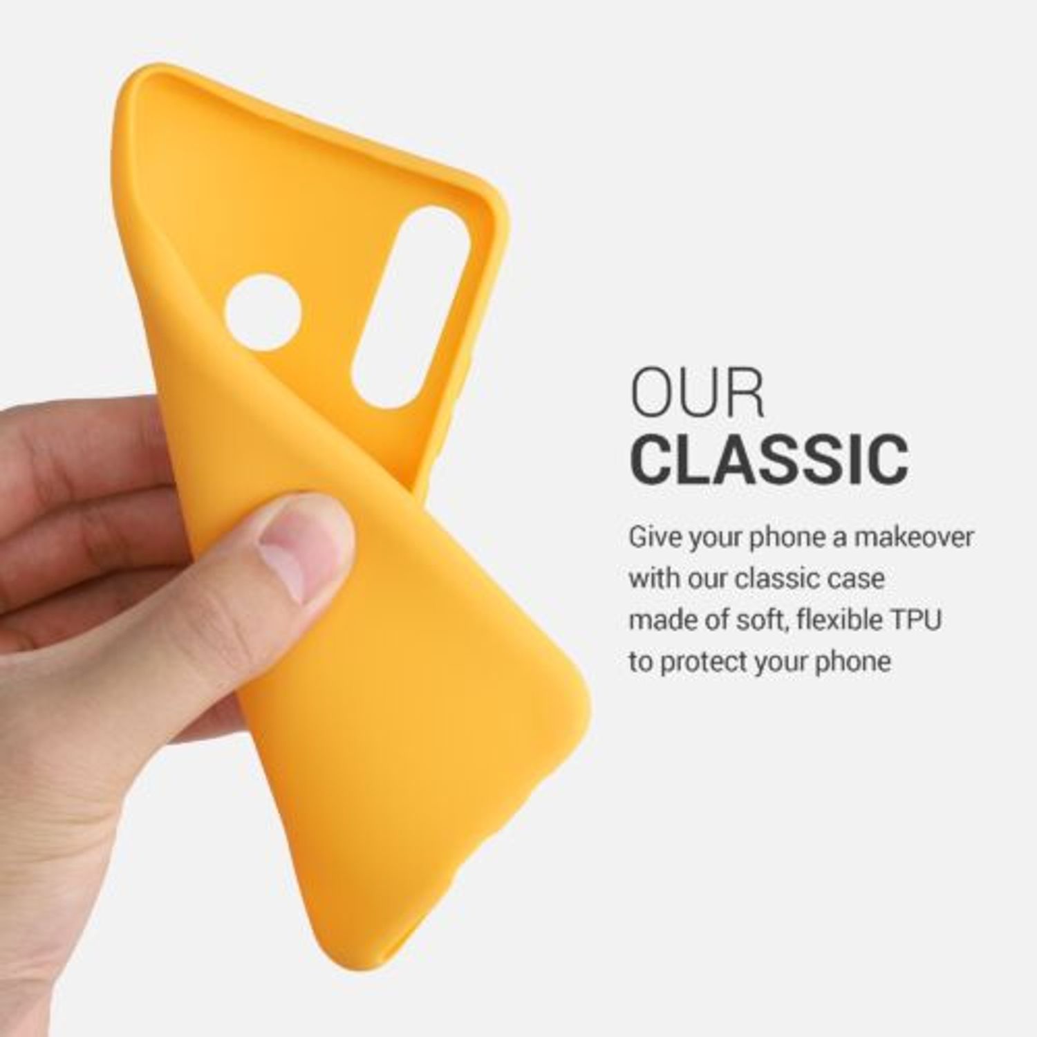 Husa pentru Huawei P30 Lite, Silicon, Galben, 47499.217 fotografia produsului View 3 L