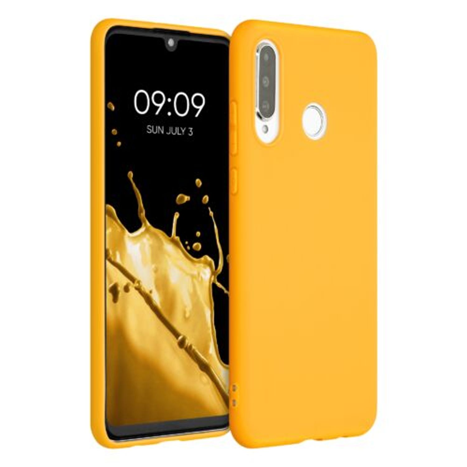Husa pentru Huawei P30 Lite, Silicon, Galben, 47499.217 fotografia produsului