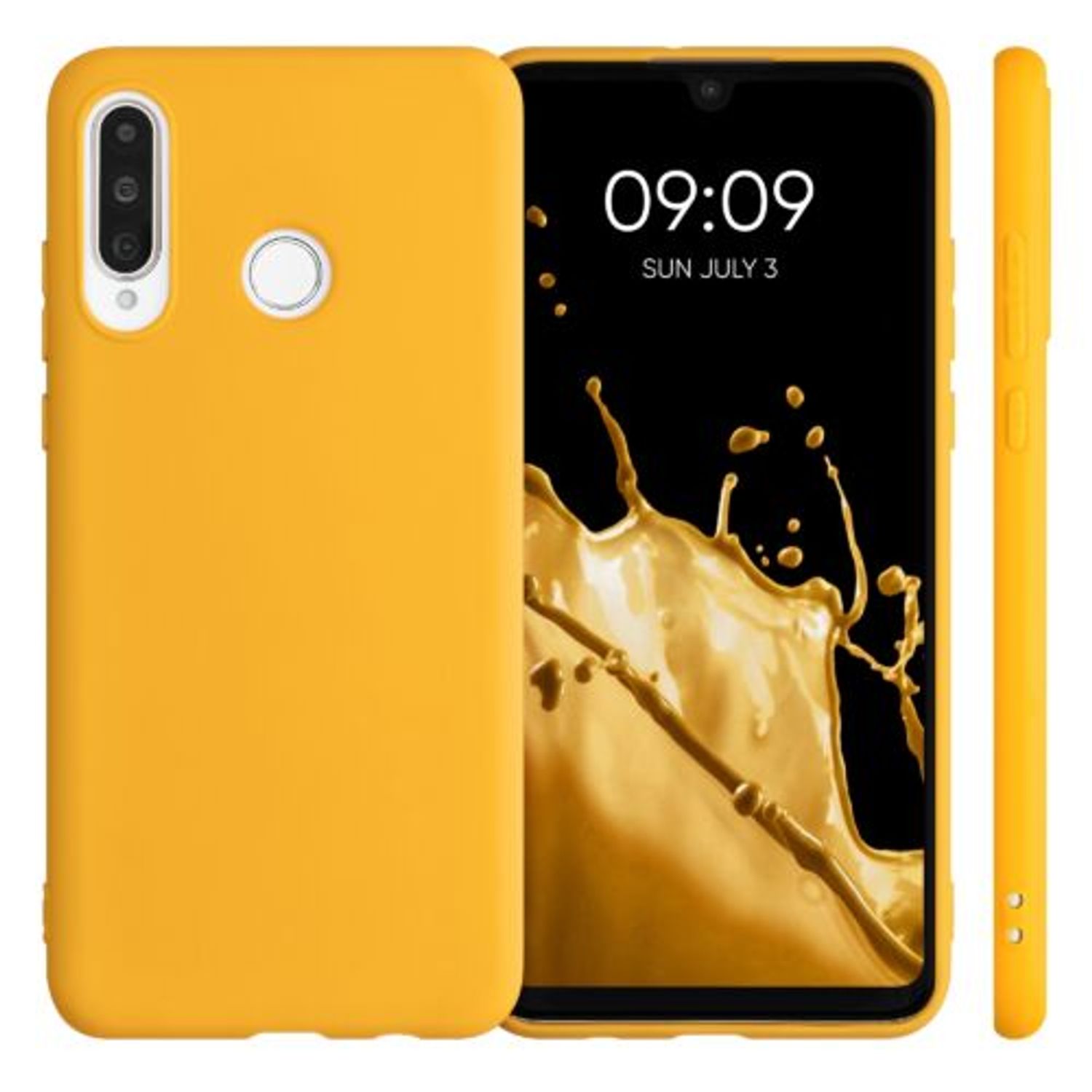 Husa pentru Huawei P30 Lite, Silicon, Galben, 47499.217 fotografia produsului View 2 L