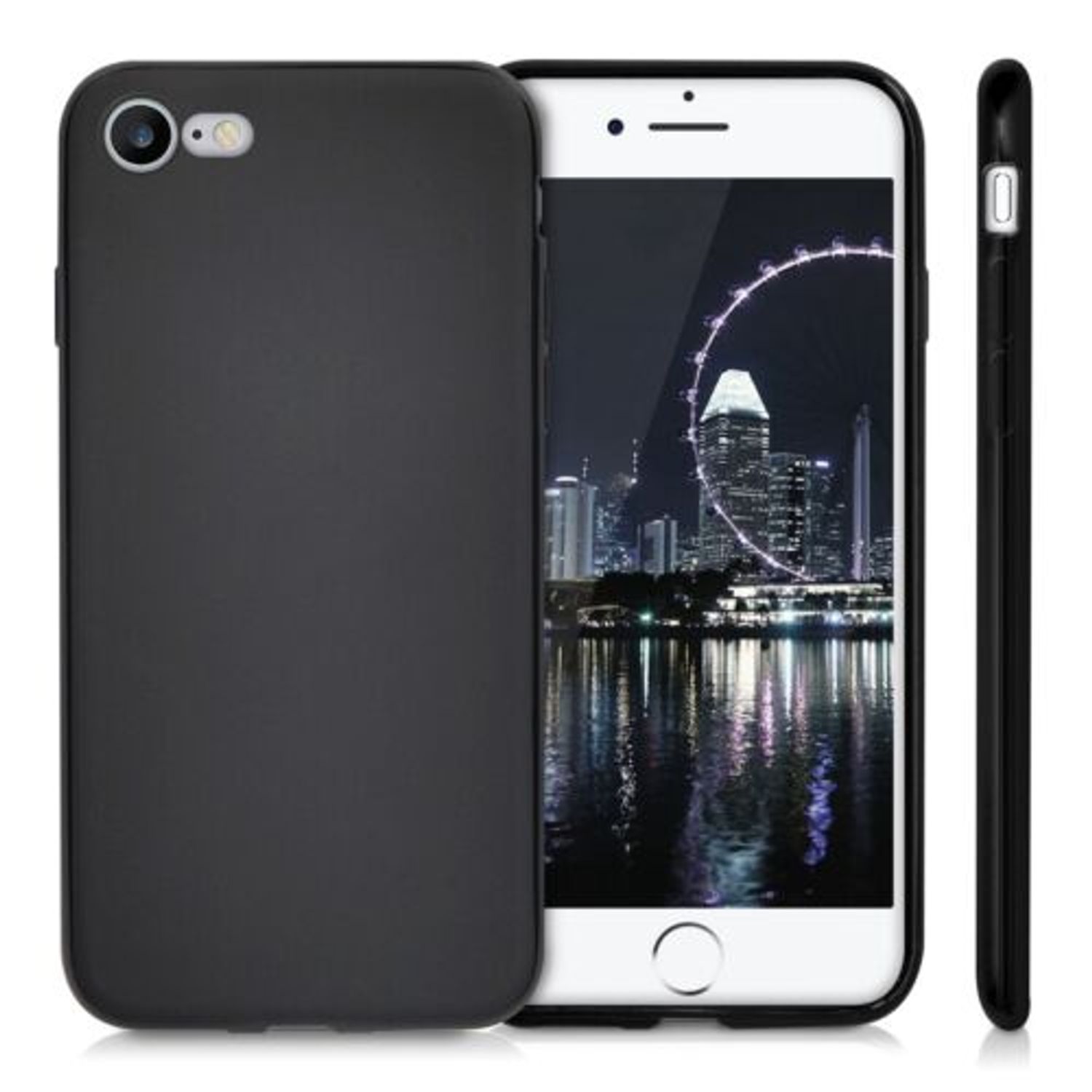 Husa pentru Apple iPhone 8/iPhone 7/iPhone SE 2, Silicon, Negru, 39458.01 fotografia produsului View 2 L