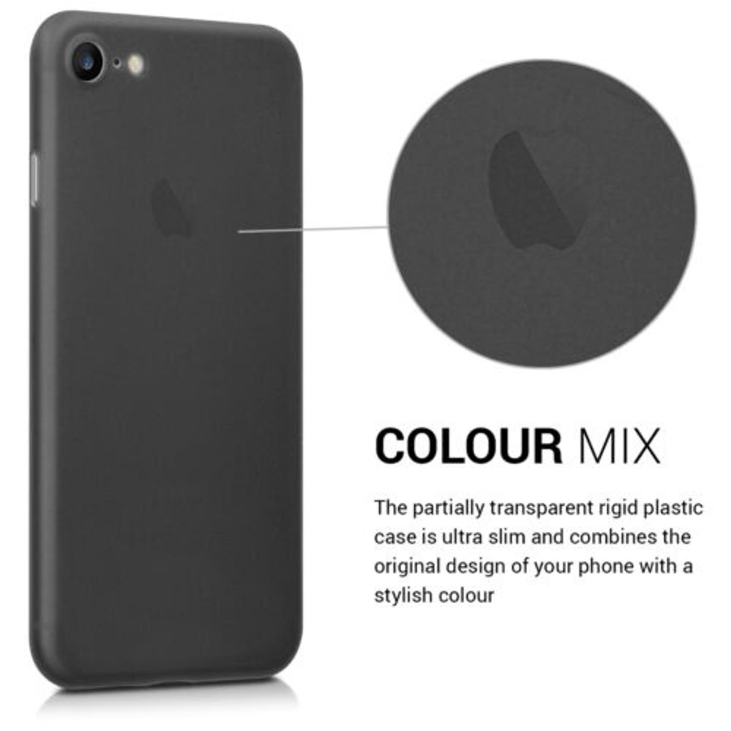 Husa pentru Apple iPhone 8/iPhone 7/iPhone SE 2, Policarbonat, Negru, 40839.01 fotografia produsului View 4 L