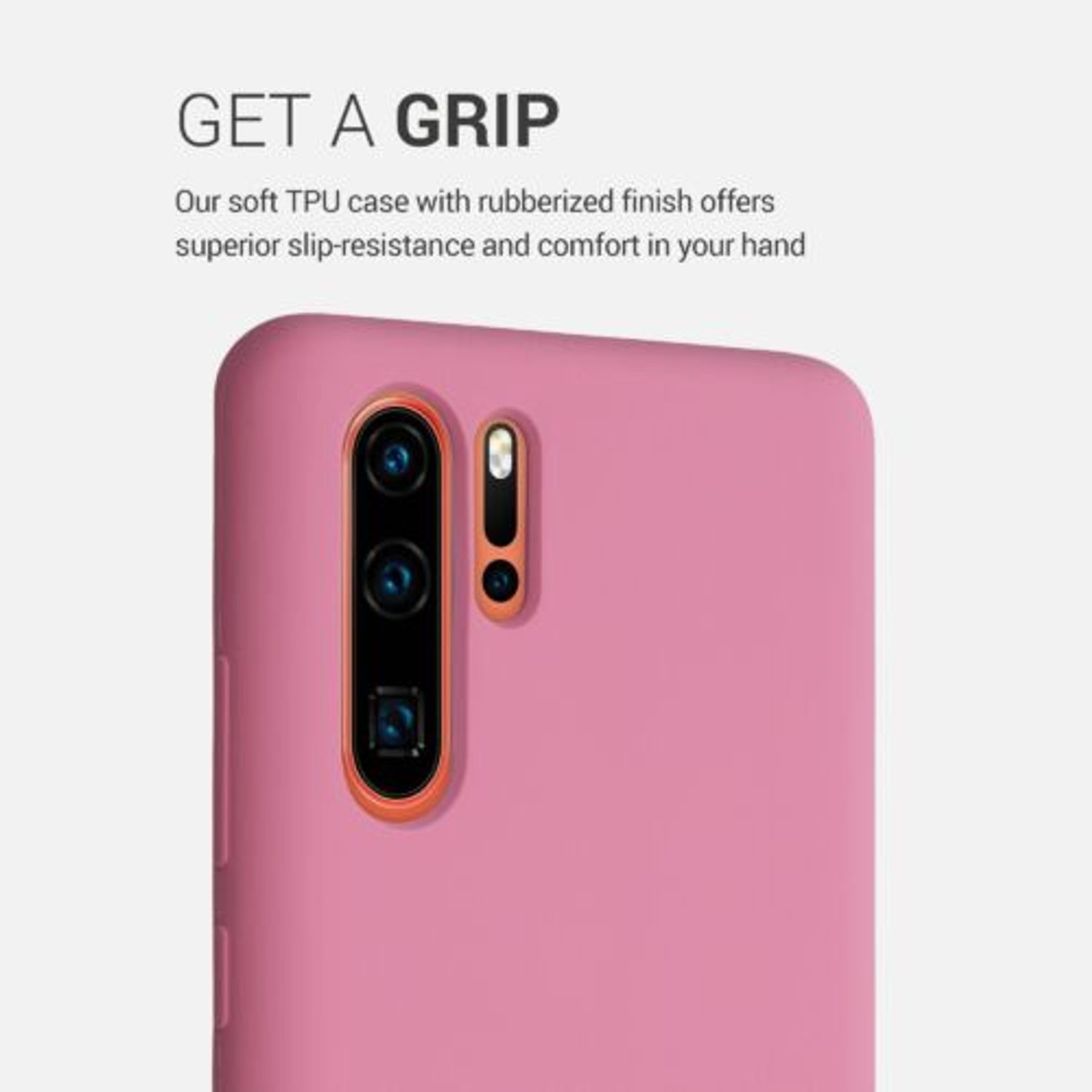 Husa pentru Huawei P30 Pro, Silicon, Roz, 47423.212 fotografia produsului View 4 L